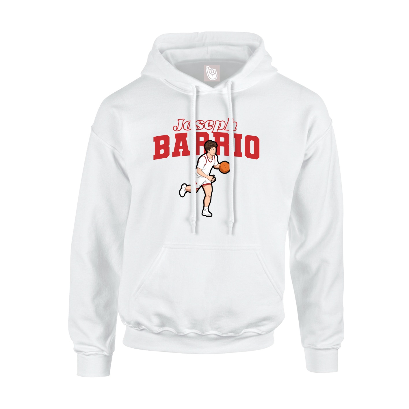 Hoodie — Name Arch in White