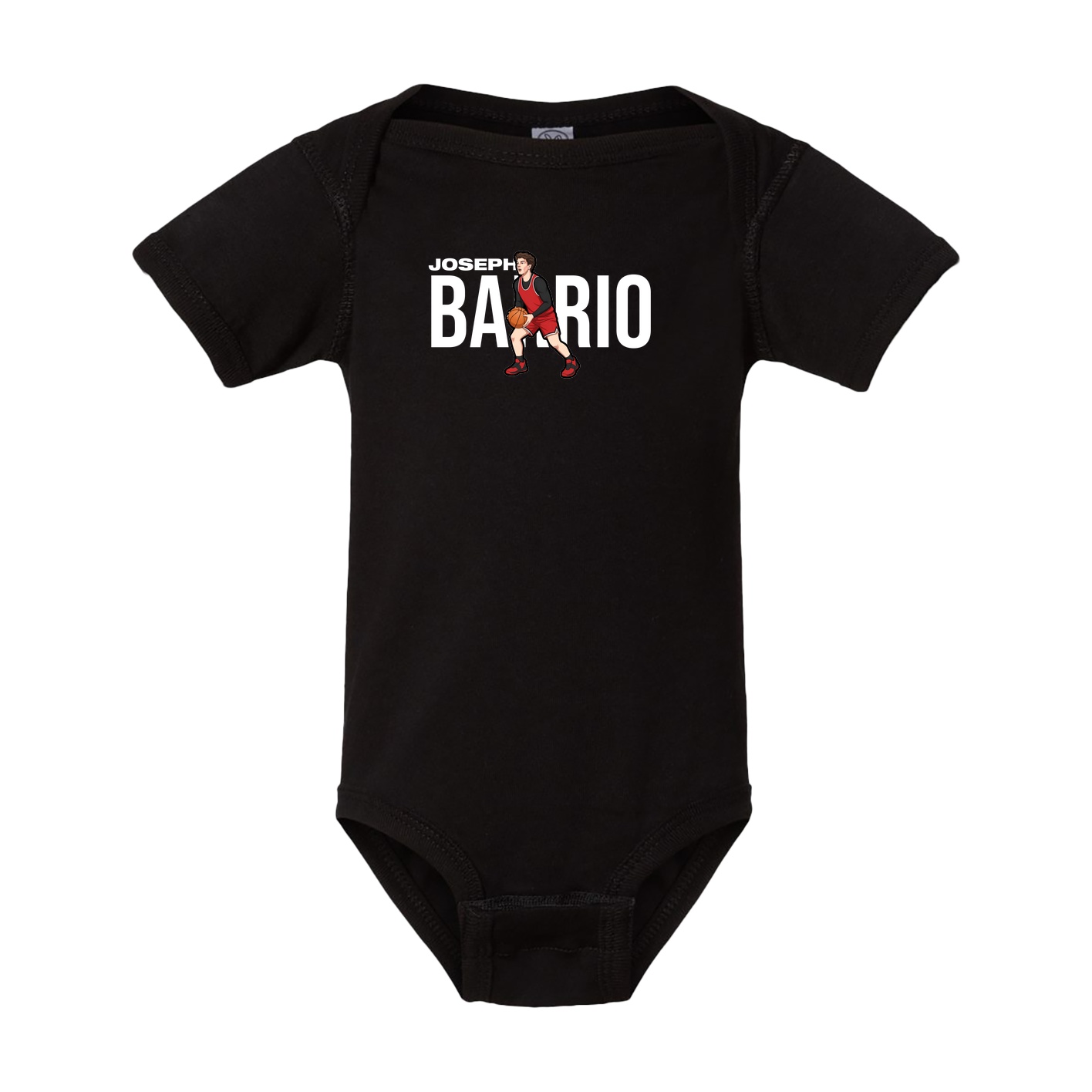 Baby Onesie — Player Name in Black