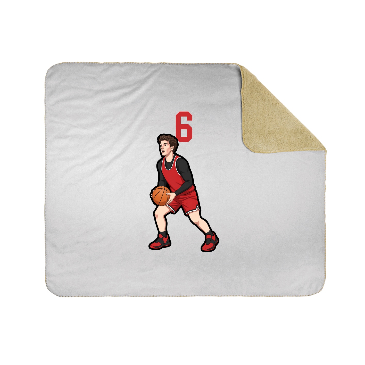 Throw Blanket — Number Top in White
