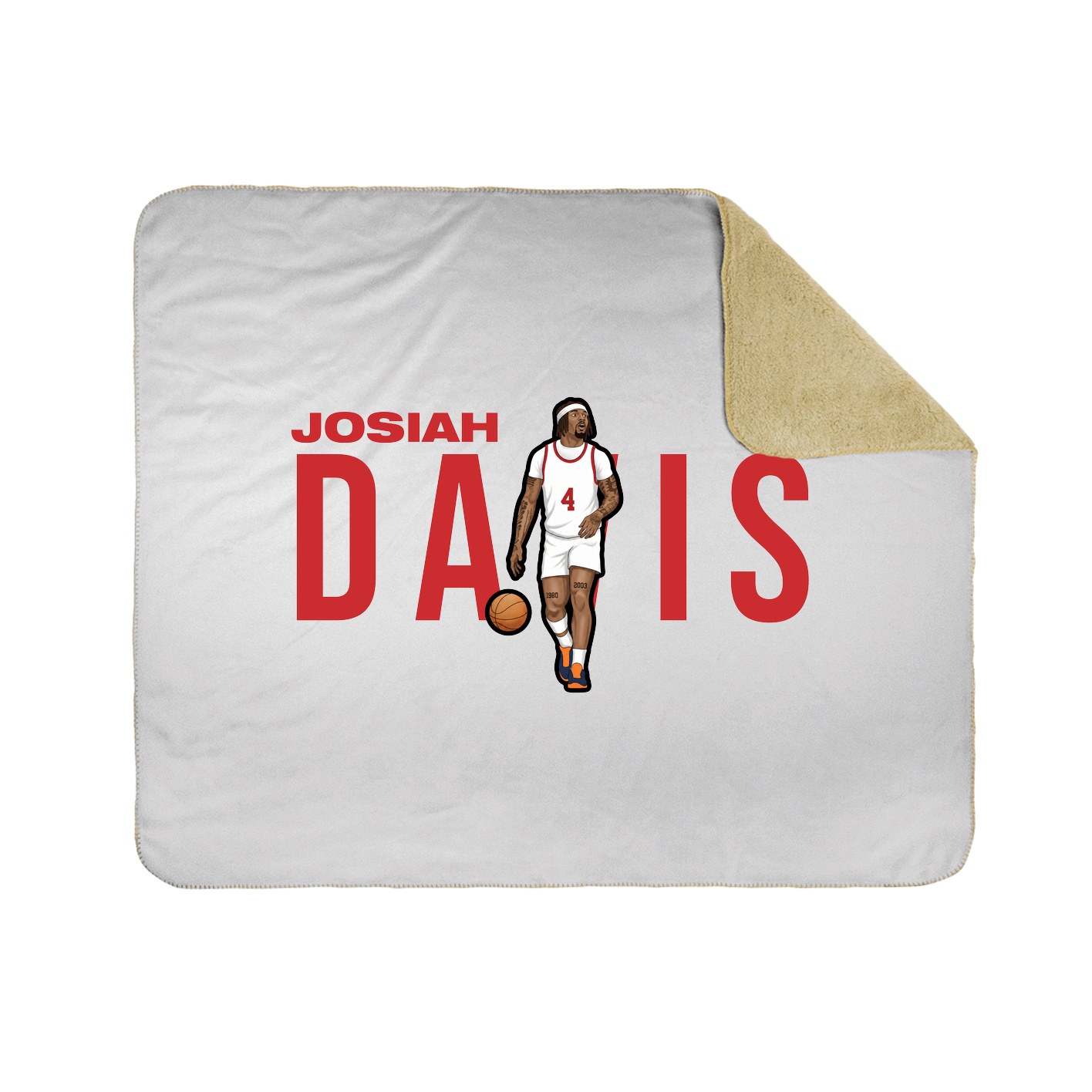 Throw Blanket — Player Name in White