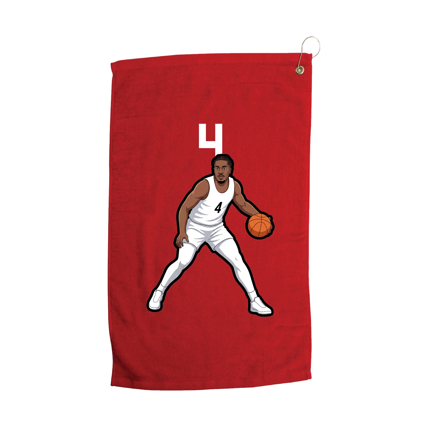 Golf Towel — Number Top in Red