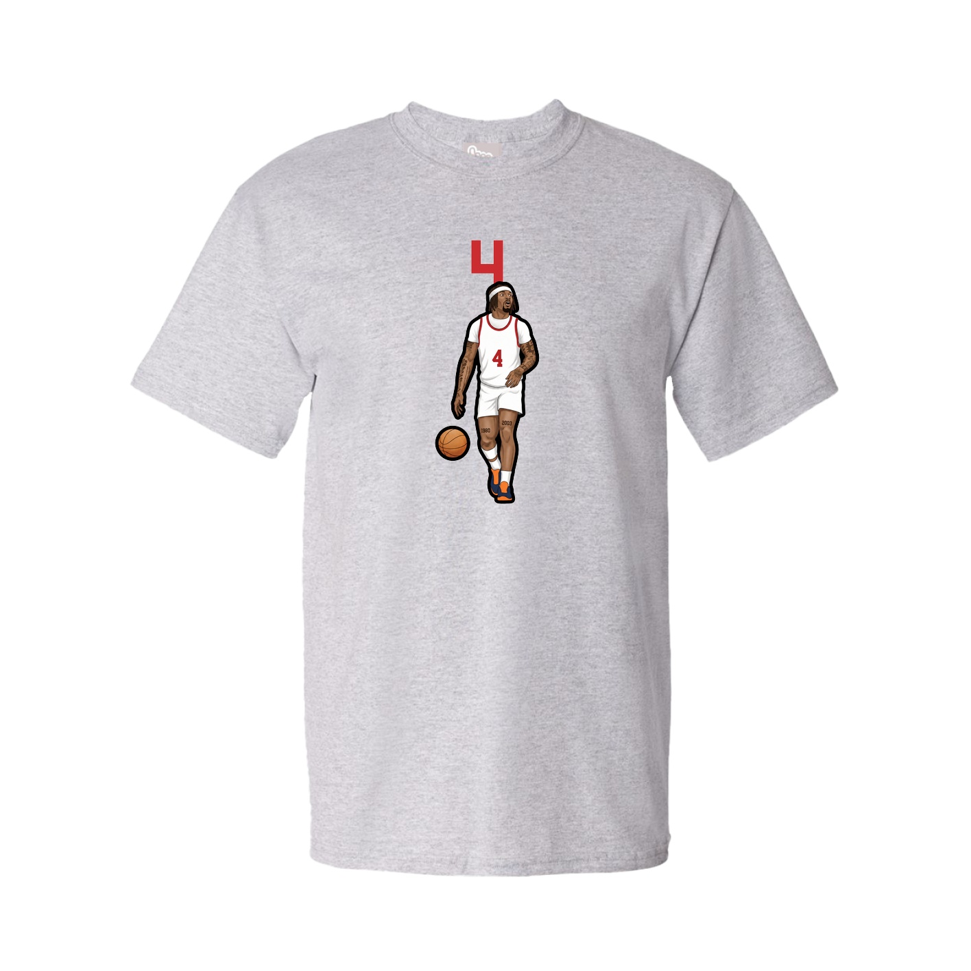 Youth Tee — Number Top in Grey
