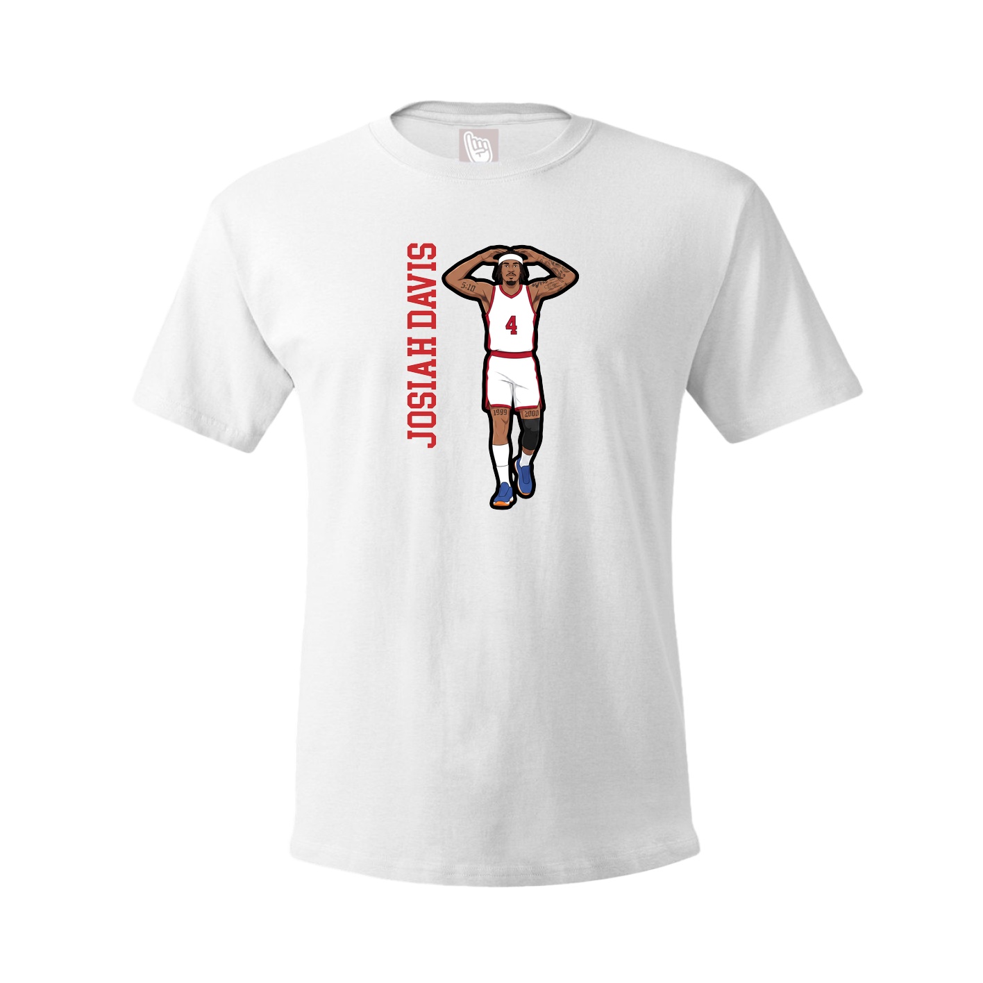 Tee — Name Vertical in White