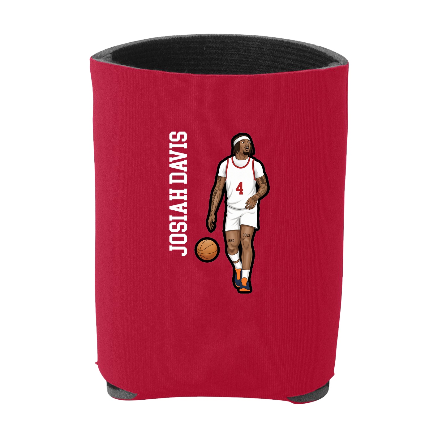 Can Holder — Name Vertical in Red