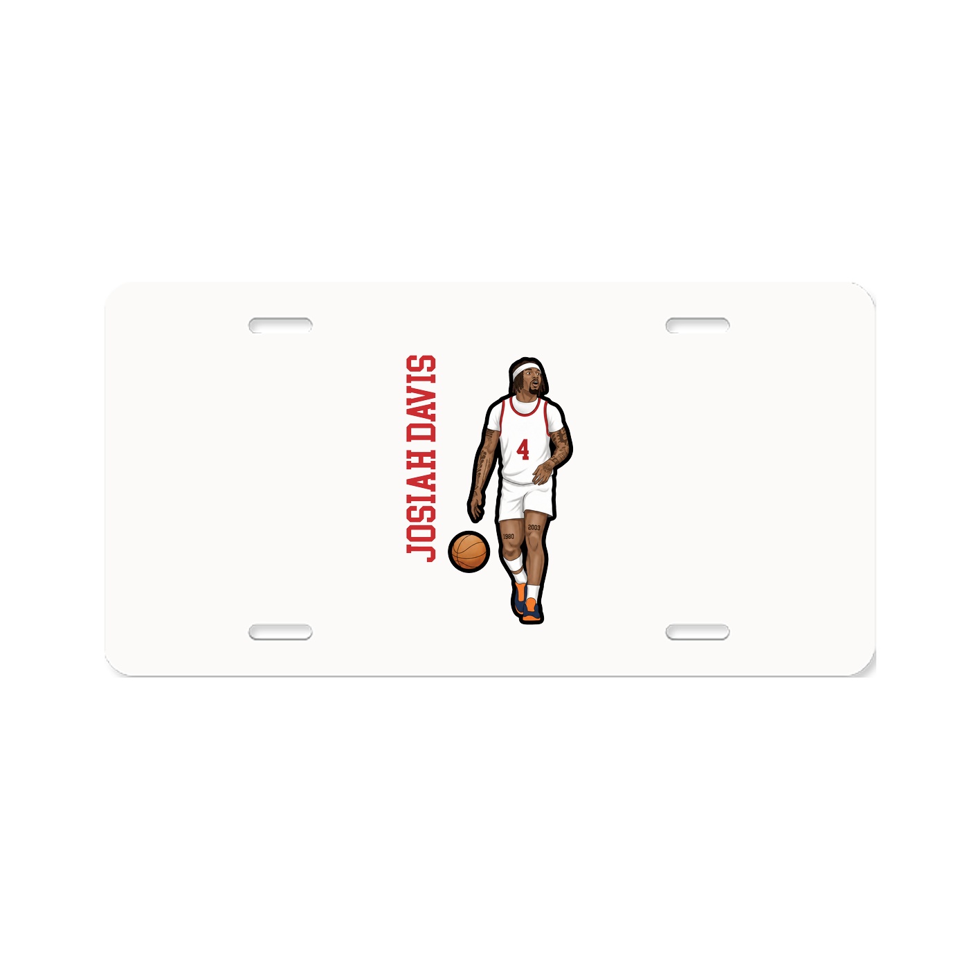 License Plate — Name Vertical in Classic