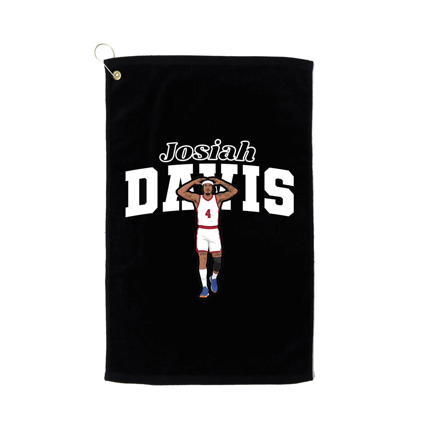 Golf Towel — Name Arch in Black