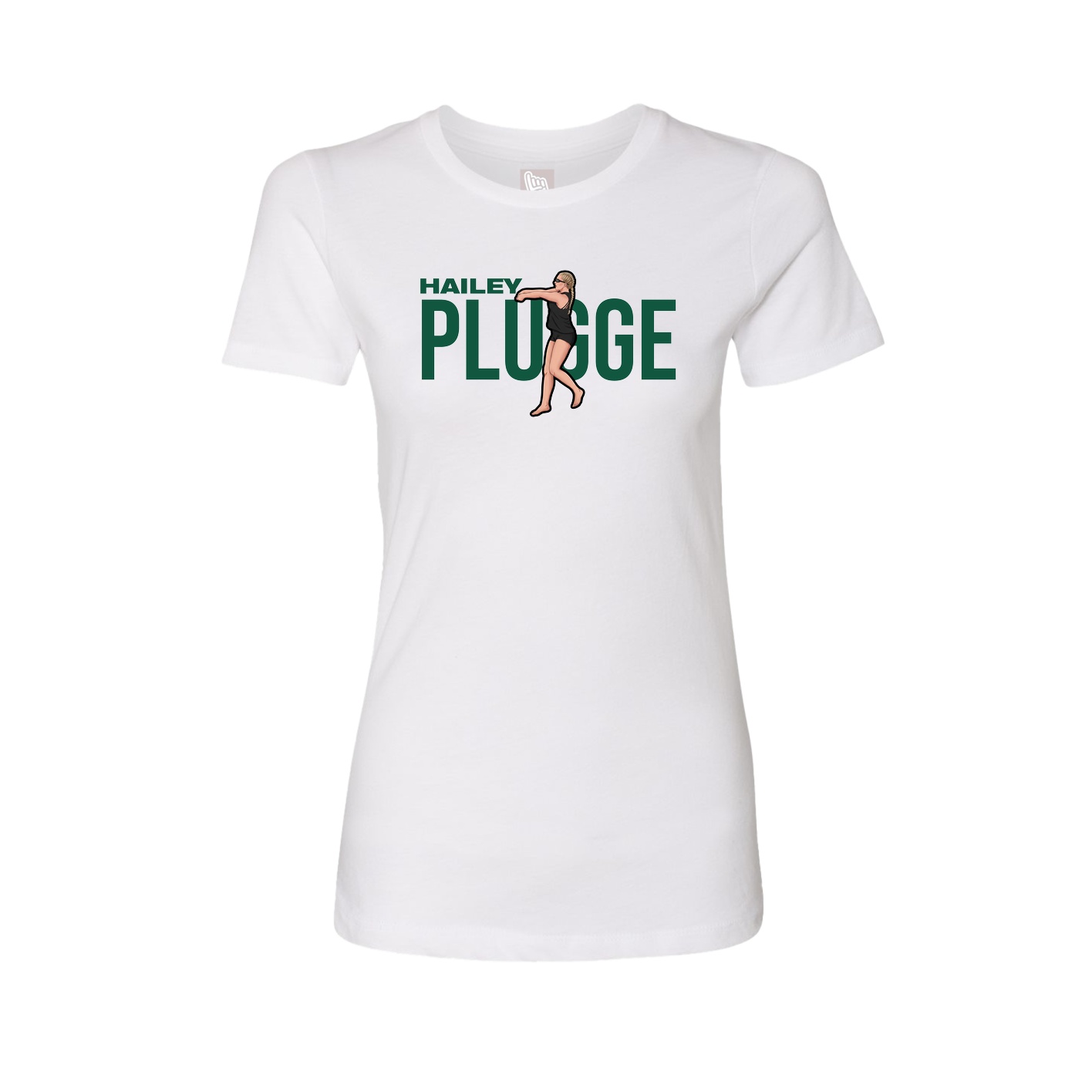 Fitted Women's Tee — Player Name in White