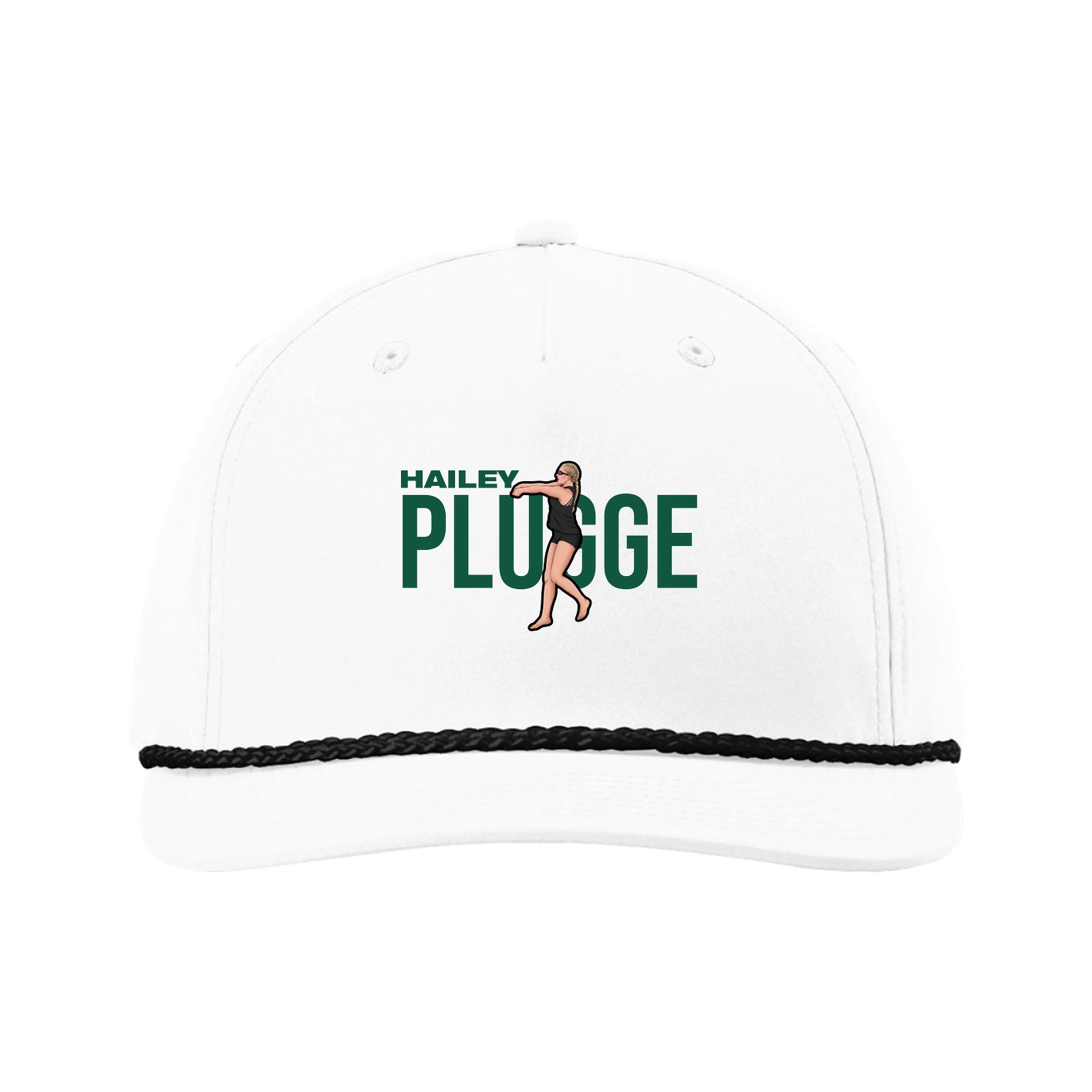 Five-Panel Classic Rope Cap — Player Name in White