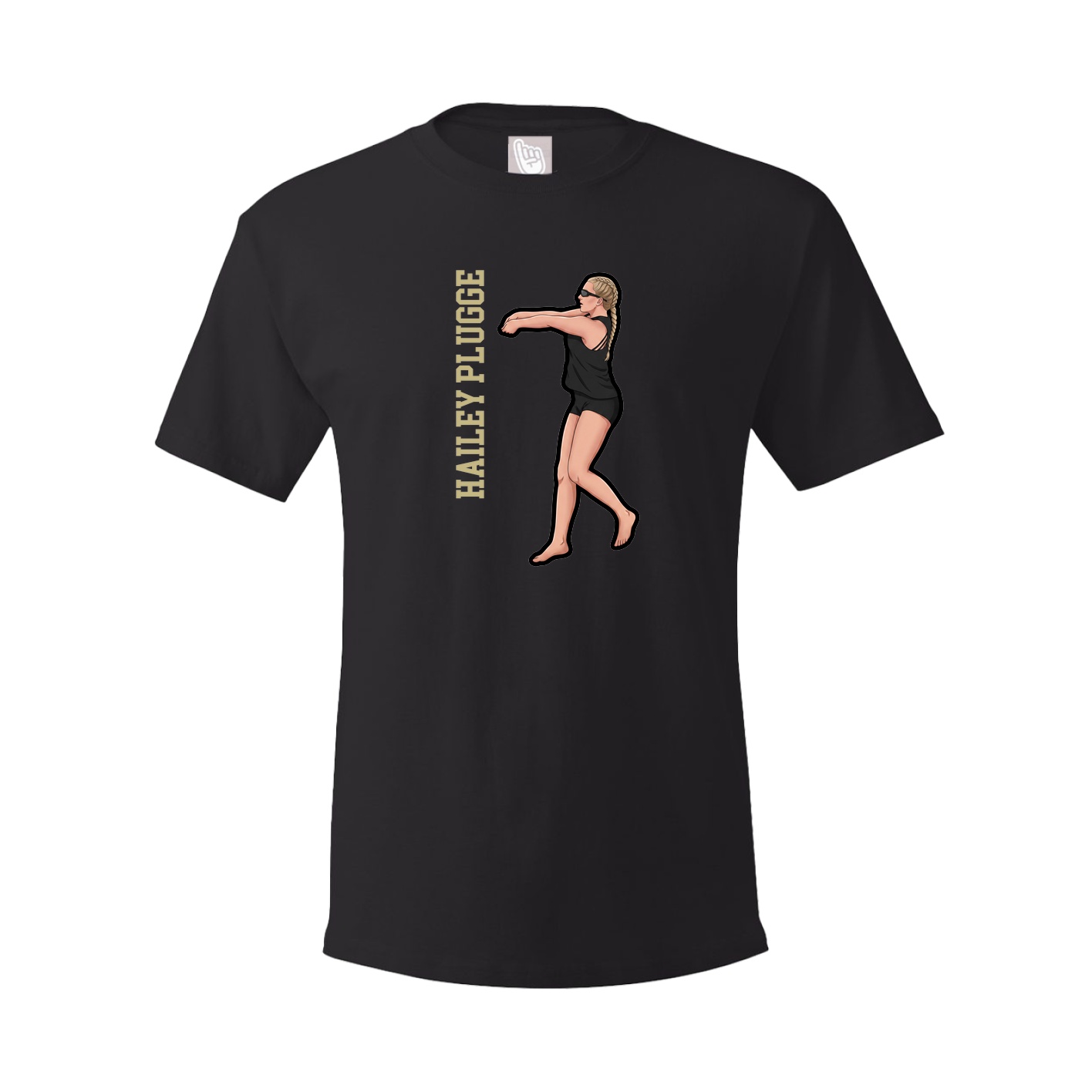 Tee — Name Vertical in Black
