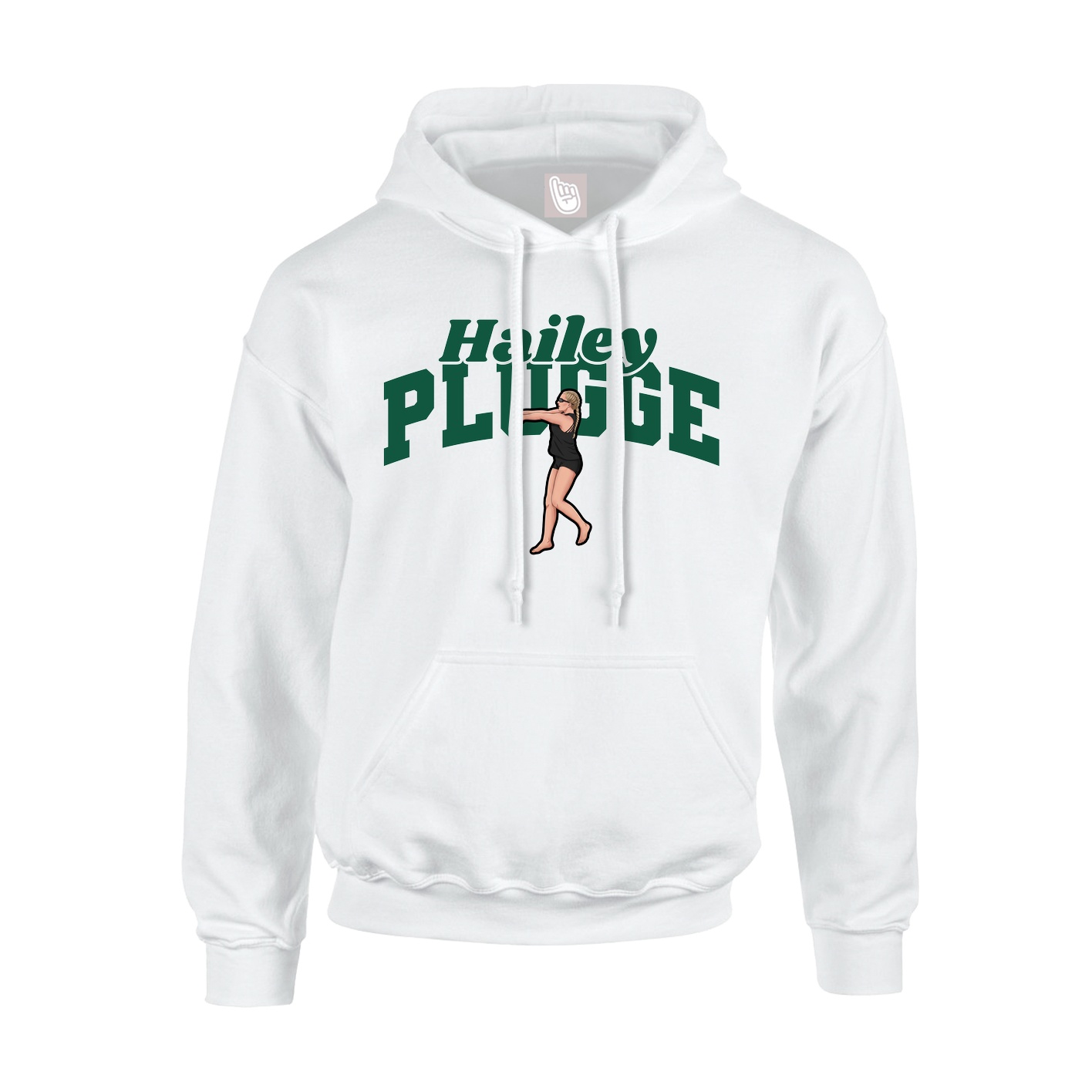 Hoodie — Signature Arch in White