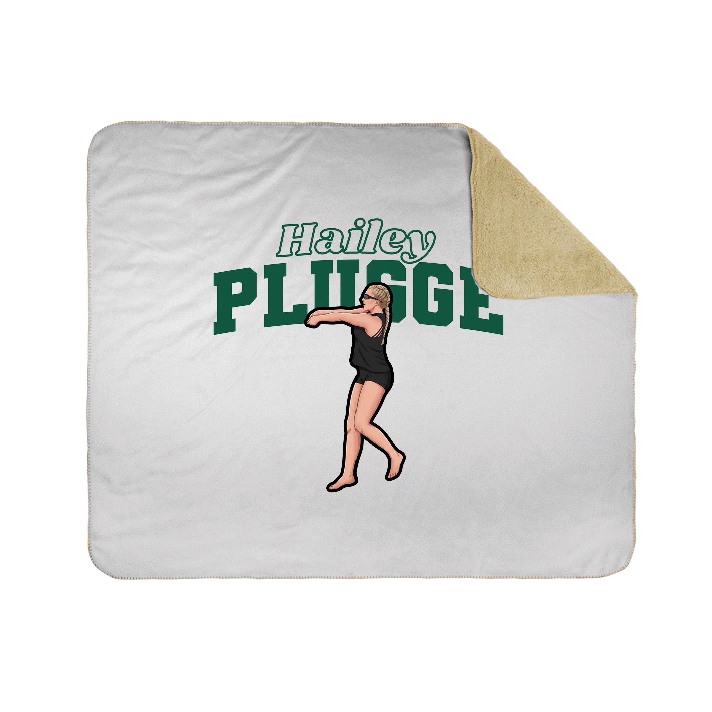 Throw Blanket — Name Arch in White