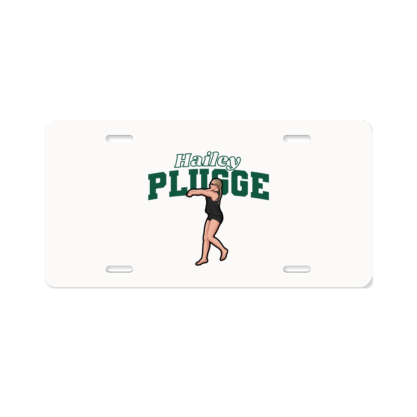 License Plate — Name Arch in Classic
