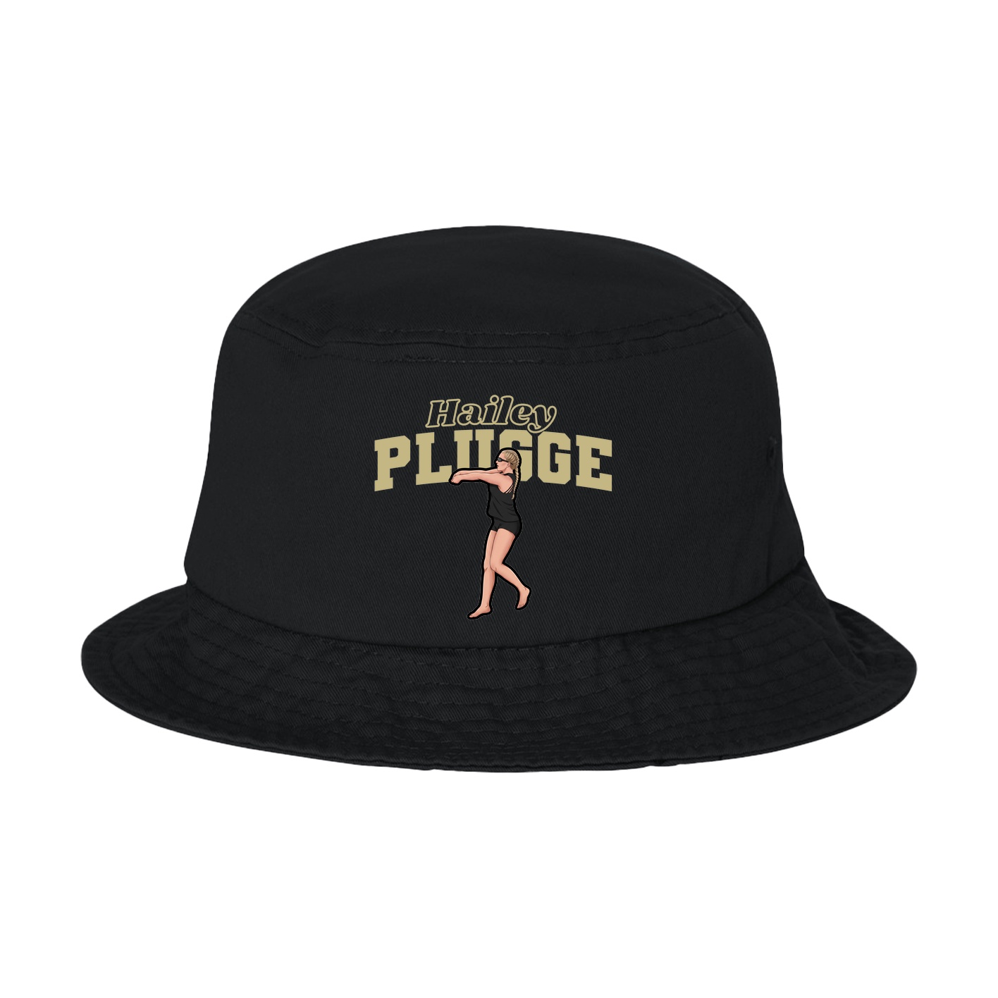 Bucket Cap — Name Arch in Black