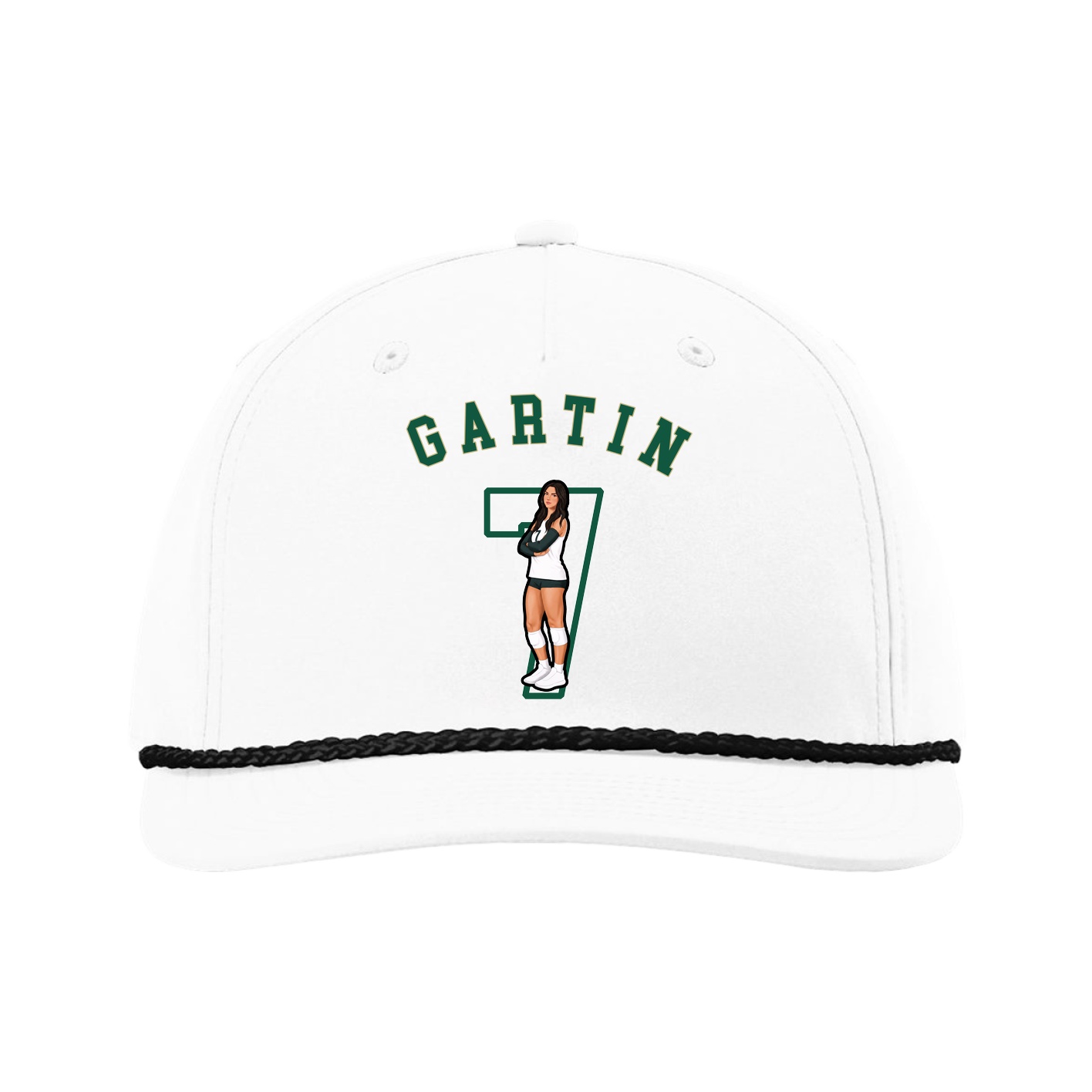 Five-Panel Classic Rope Cap — Shirsey Arch in White