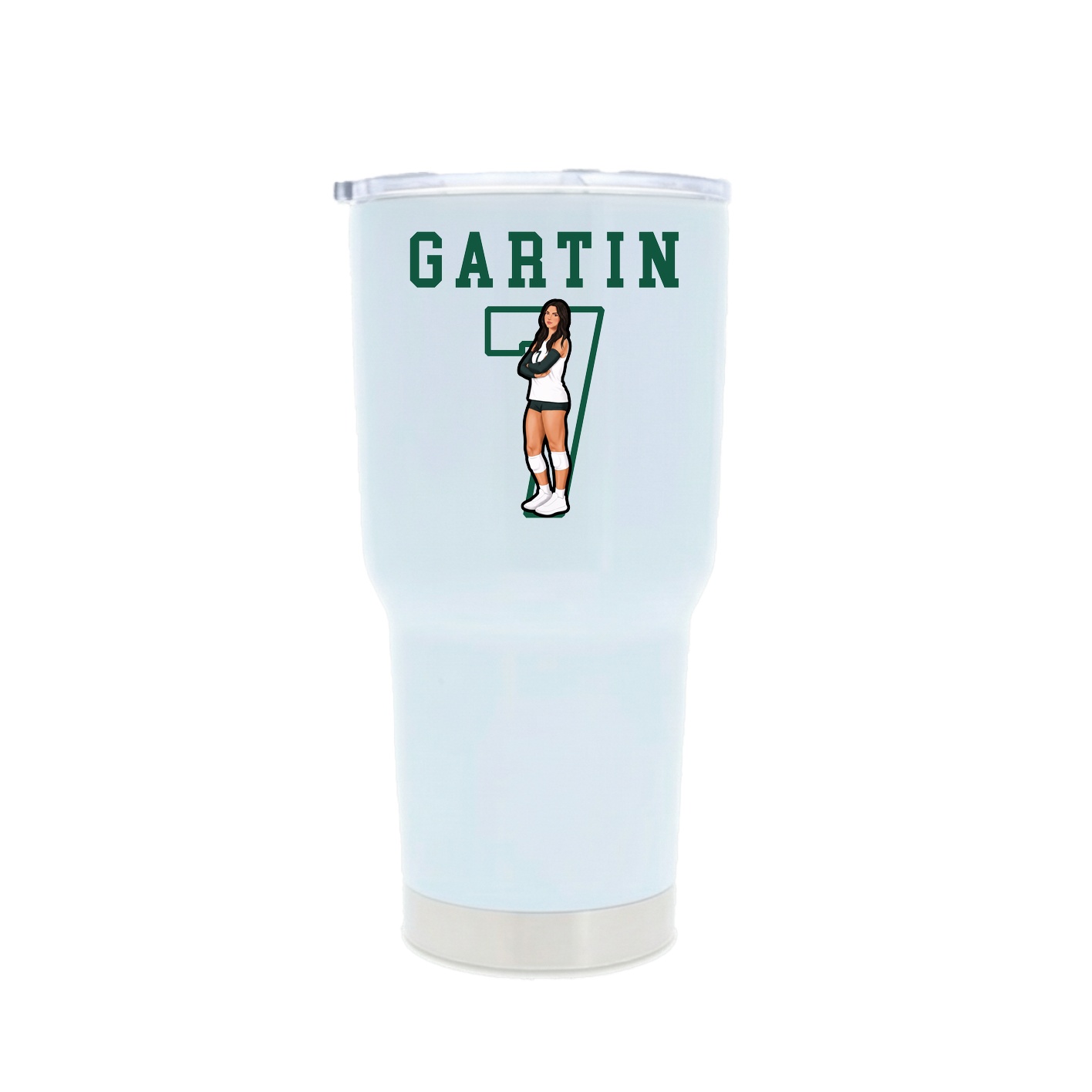 30oz Stainless Steel Tumbler — Shirsey in White