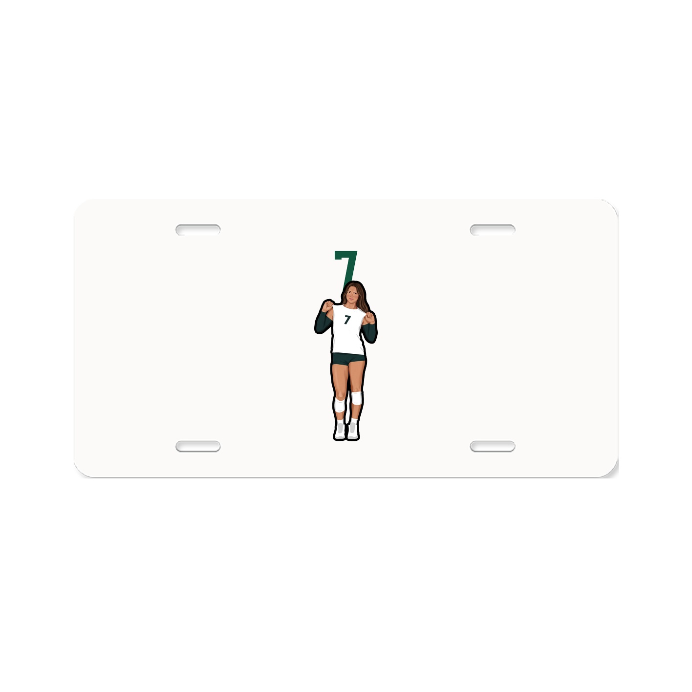 License Plate — Number Top in Classic