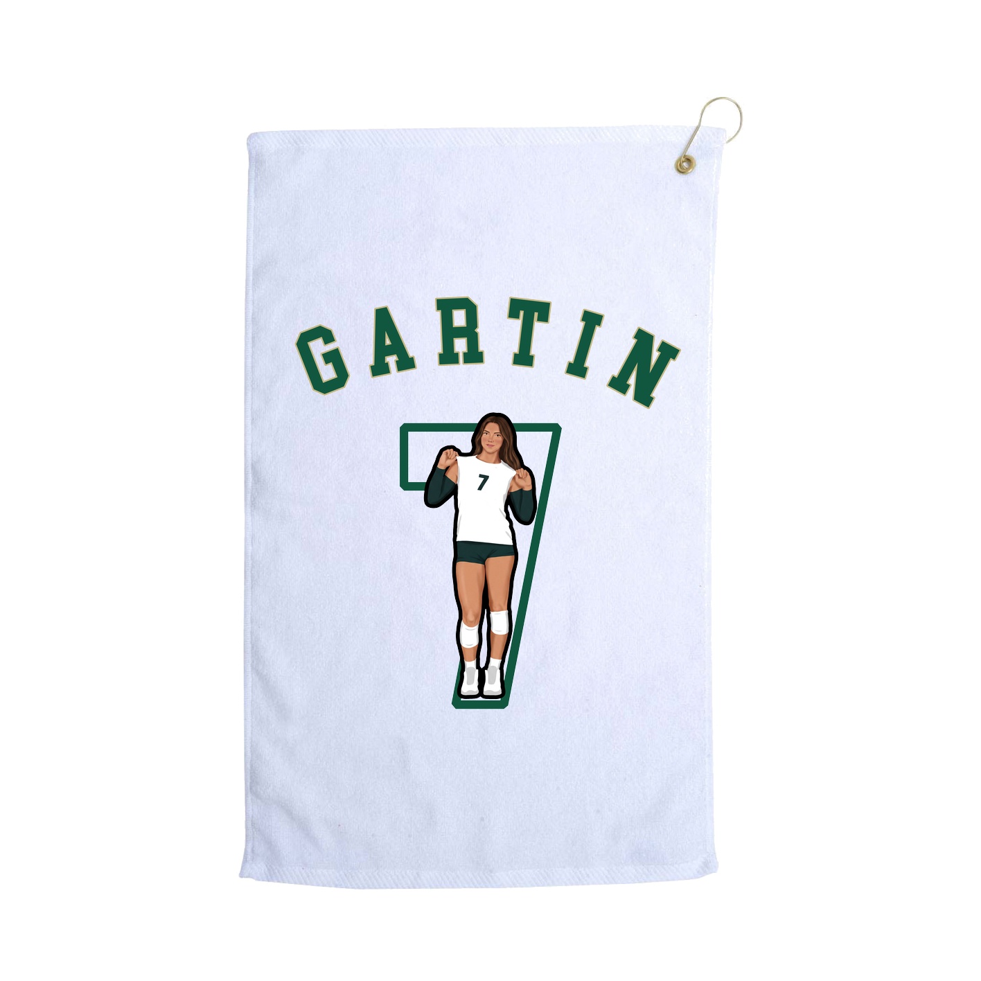 Golf Towel — Shirsey Arch in White