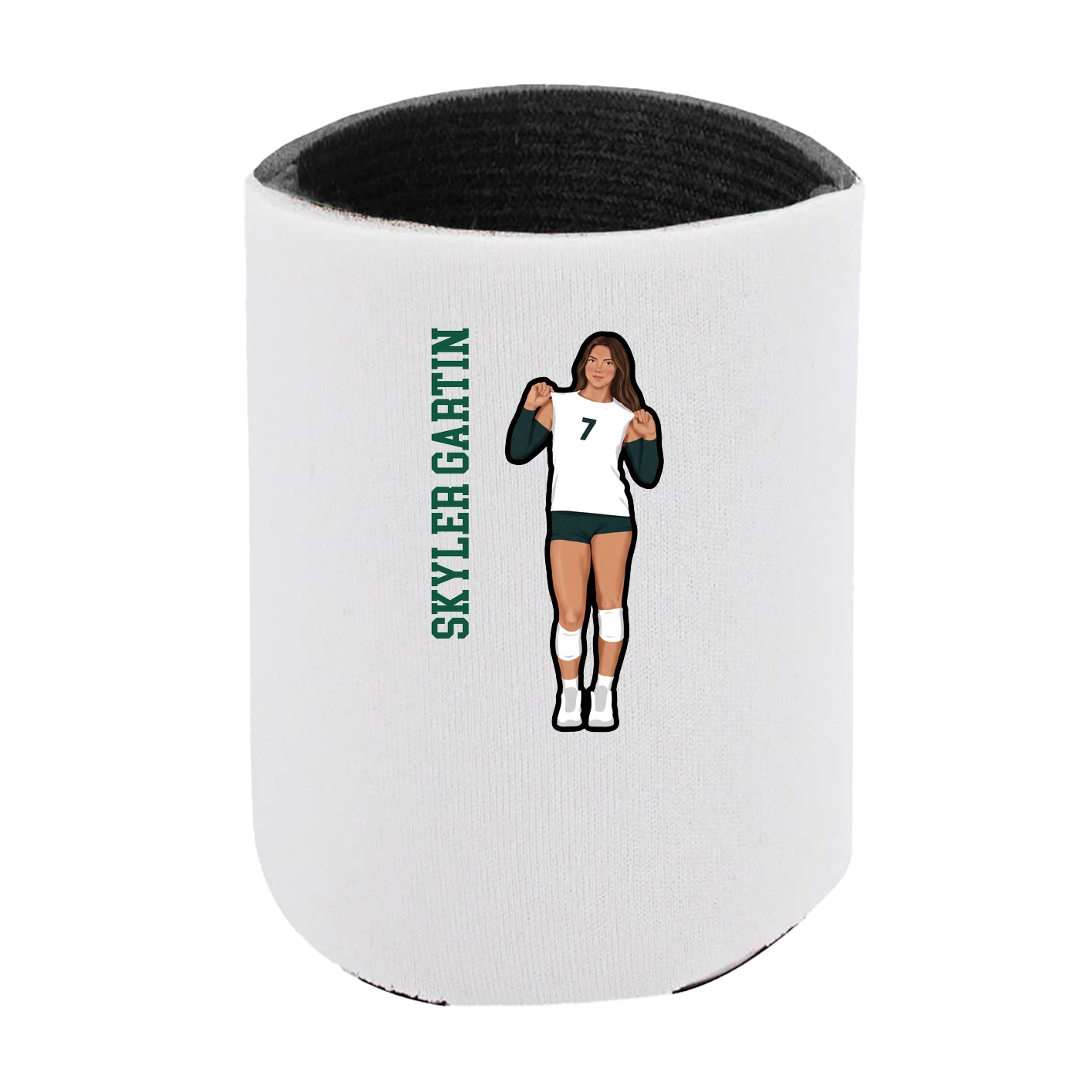 Can Holder — Name Vertical in White