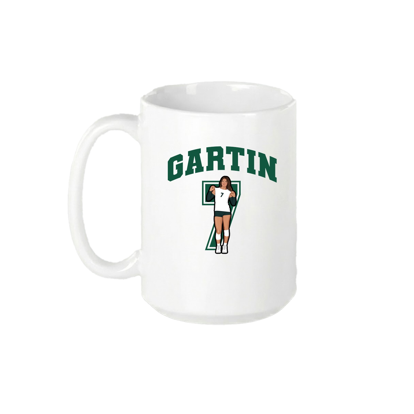 15oz Coffee Mug — Number in White