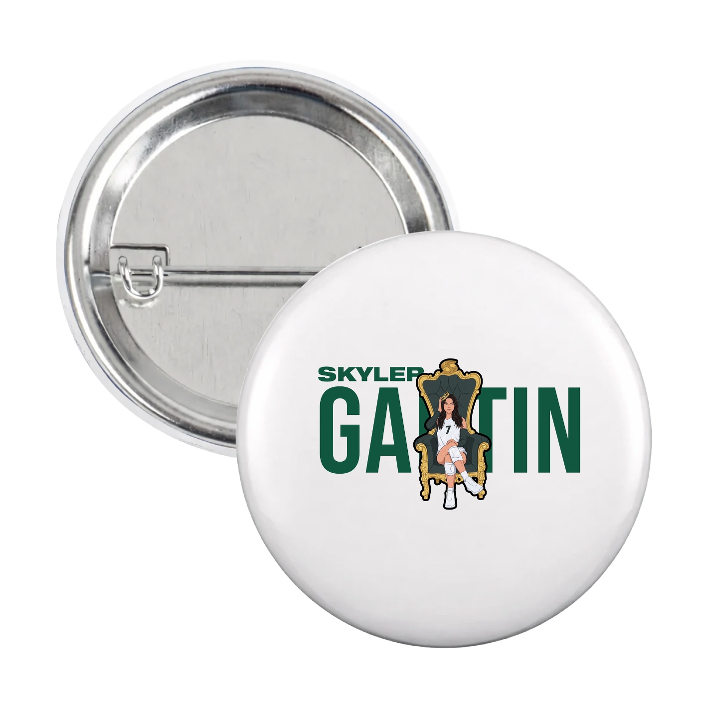 Game Day Button — Player Name in White