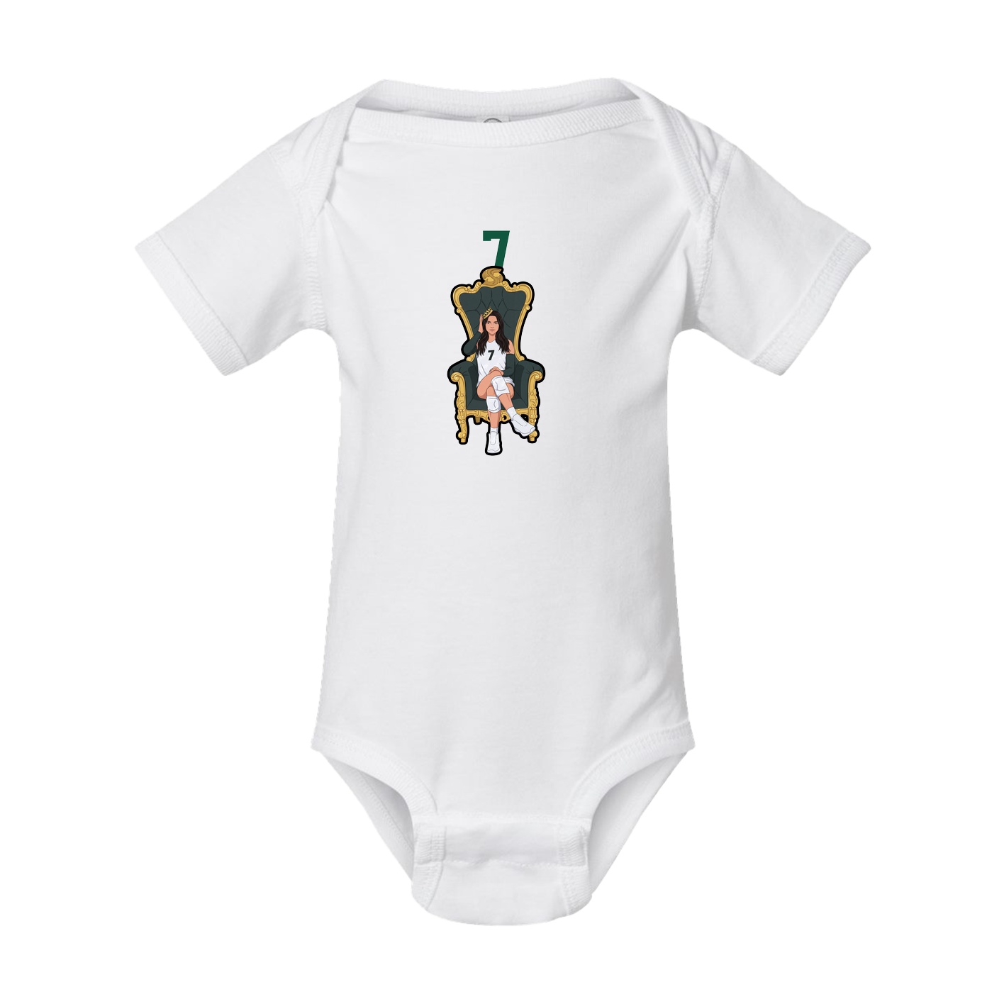 Baby Onesie — Number Top in White