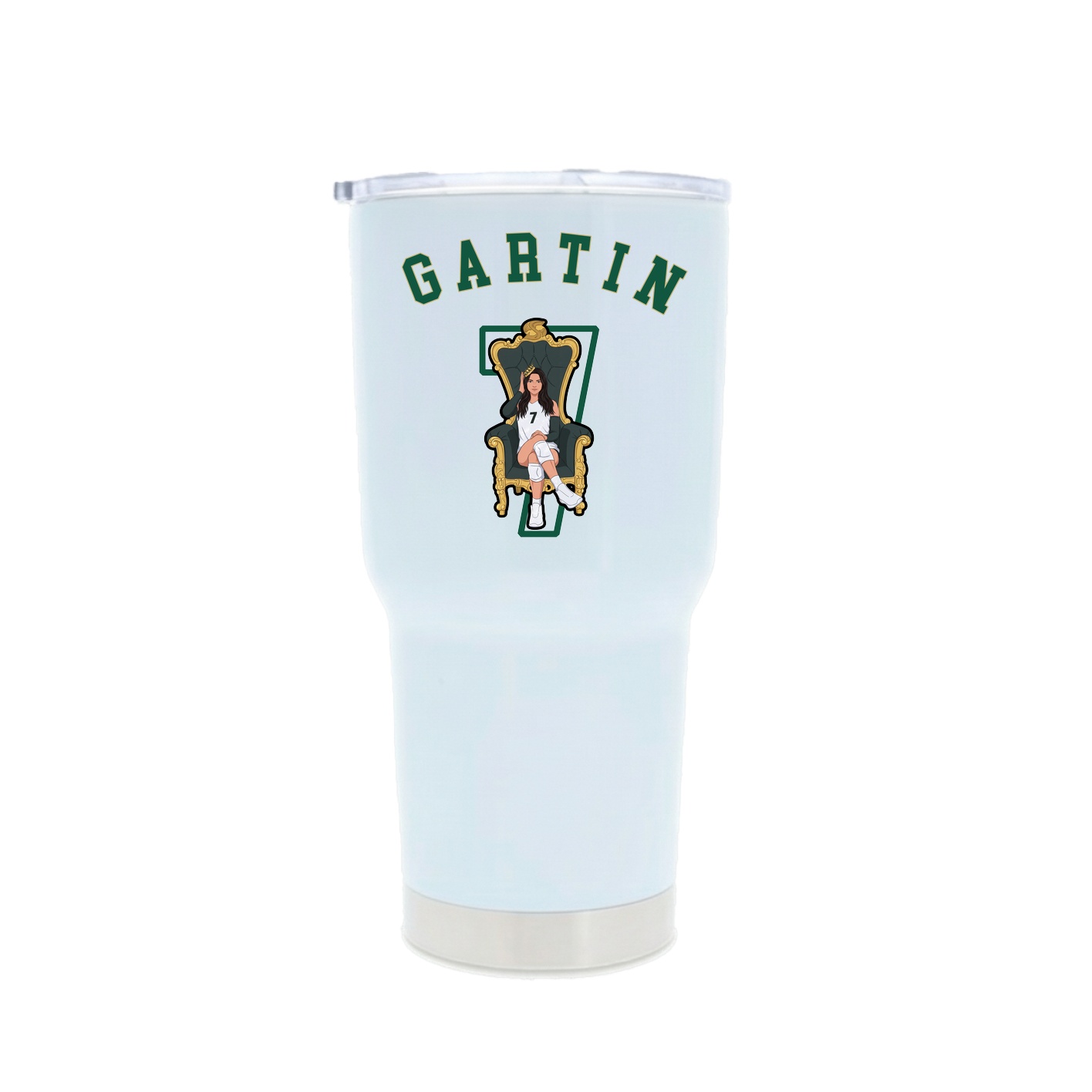 30oz Stainless Steel Tumbler — Shirsey Arch in White