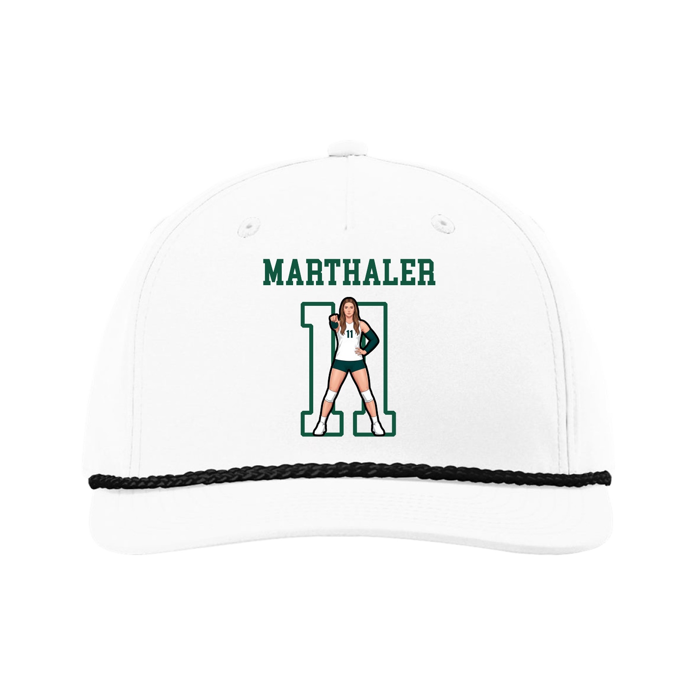 Five-Panel Classic Rope Cap — Shirsey in White