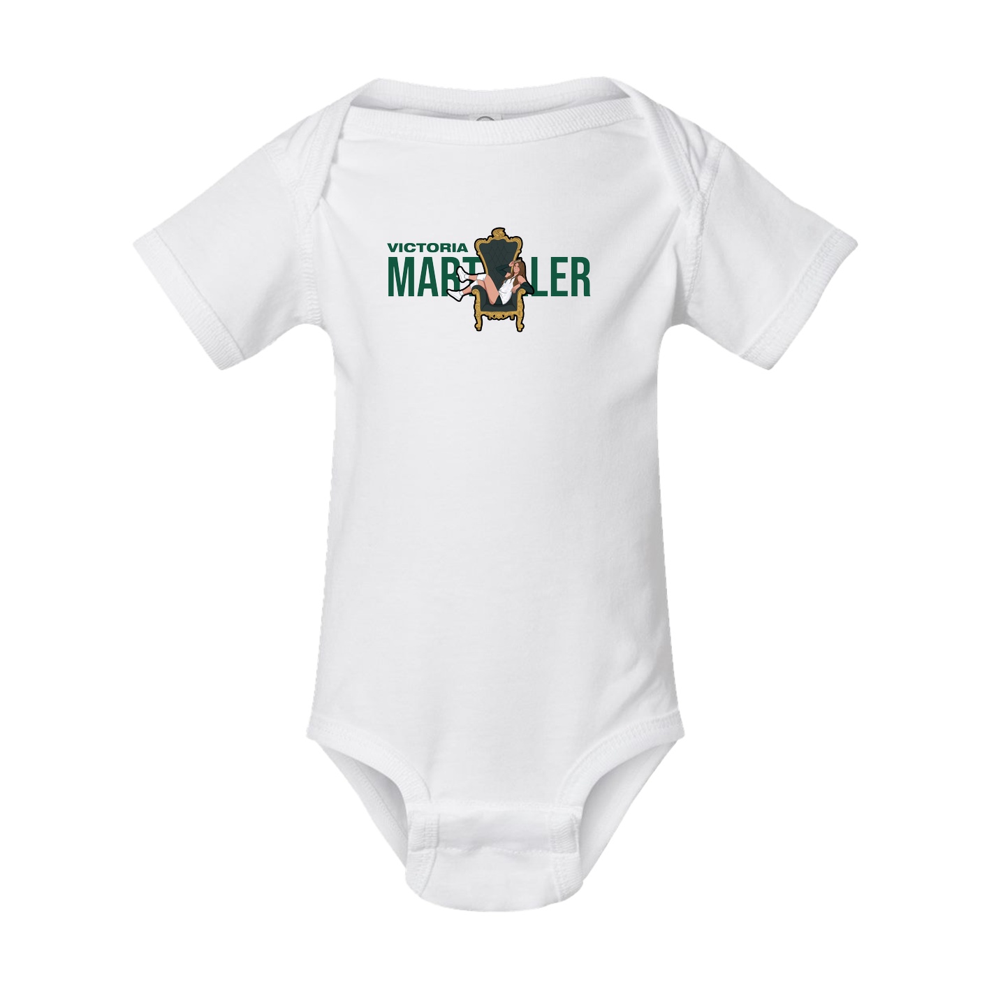 Baby Onesie — Player Name in White