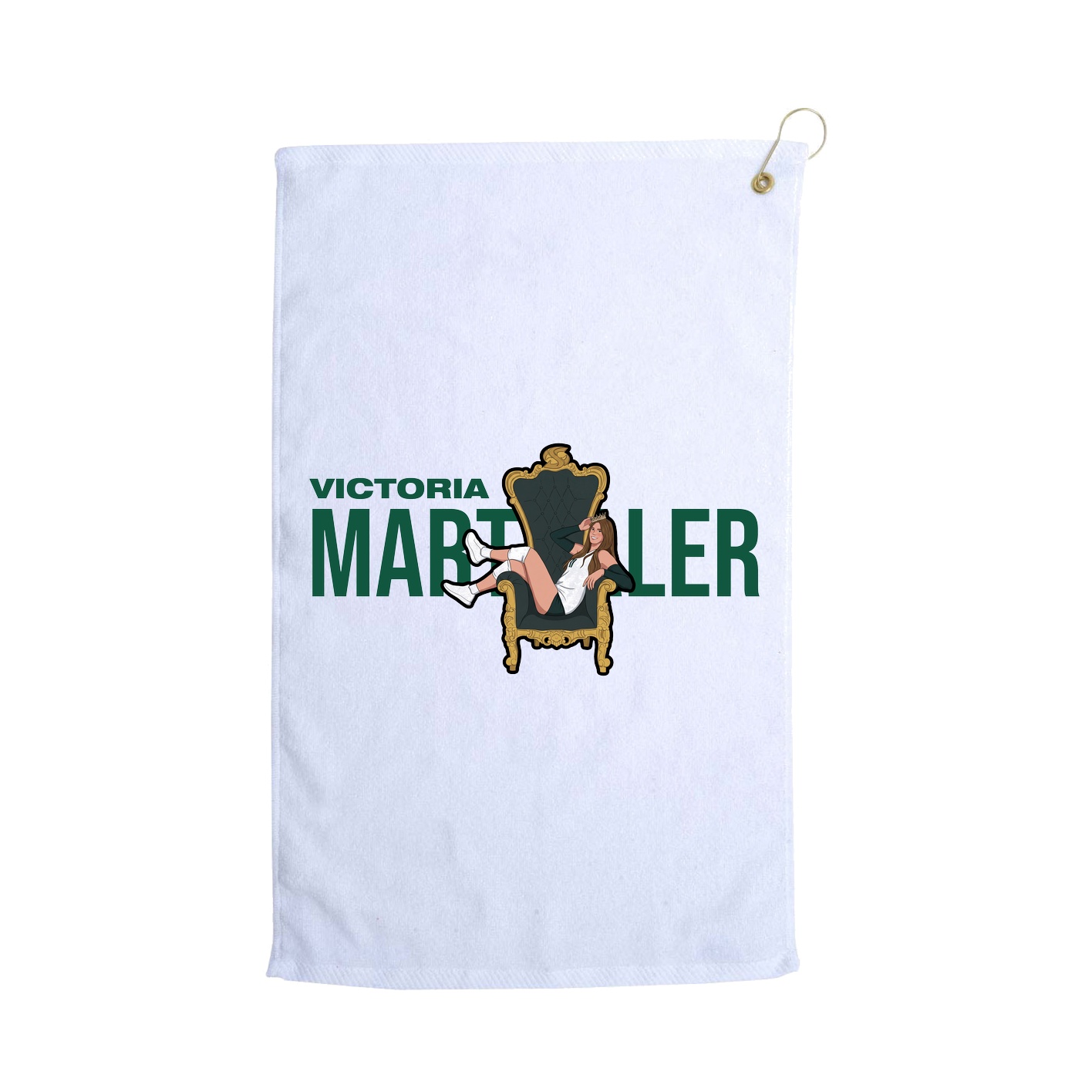 Golf Towel — Player Name in White