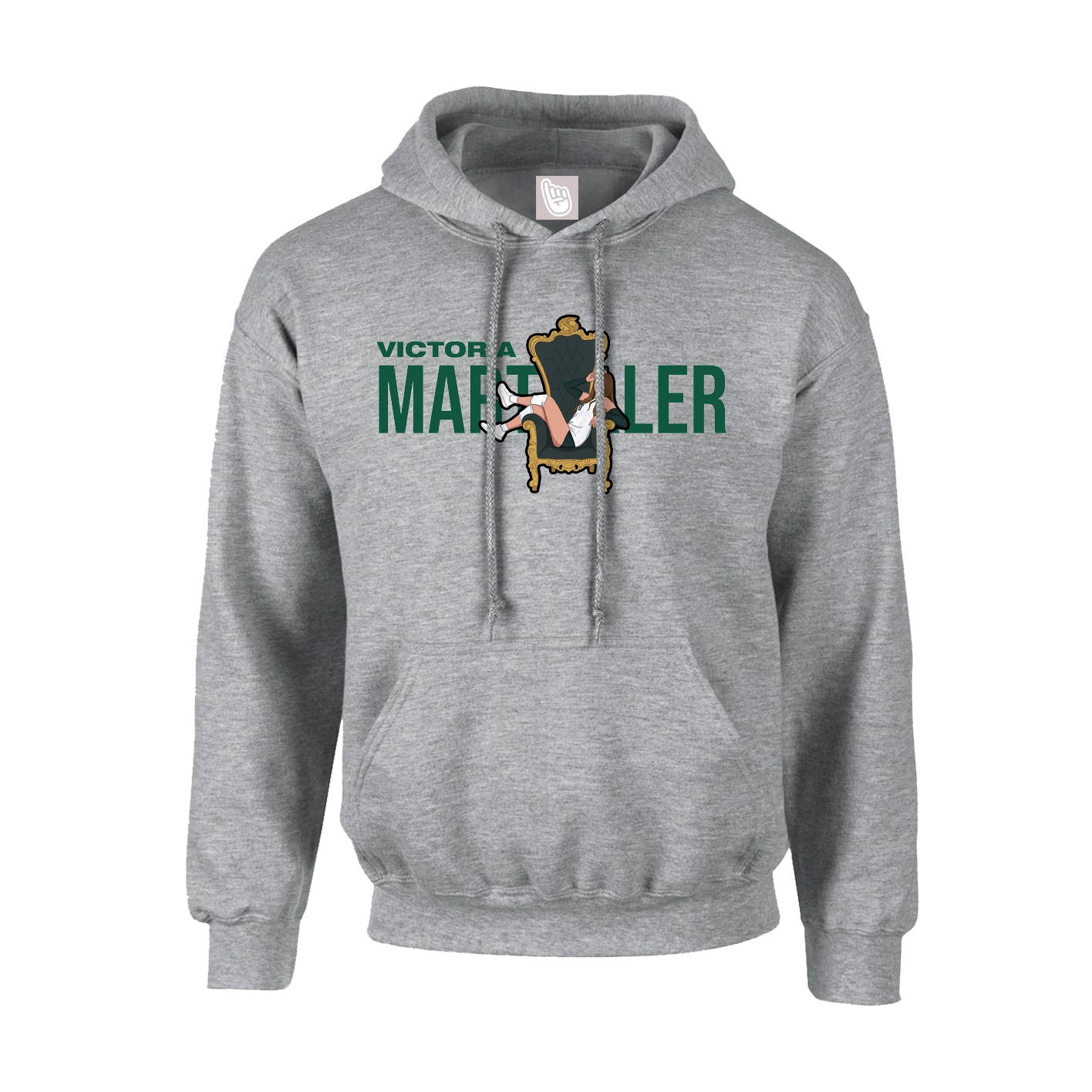 Hoodie — Player Name in Grey