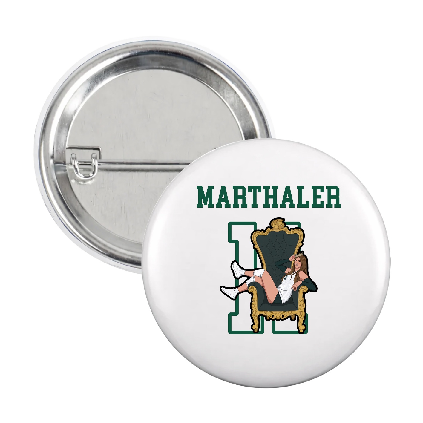 Game Day Button — Shirsey in White
