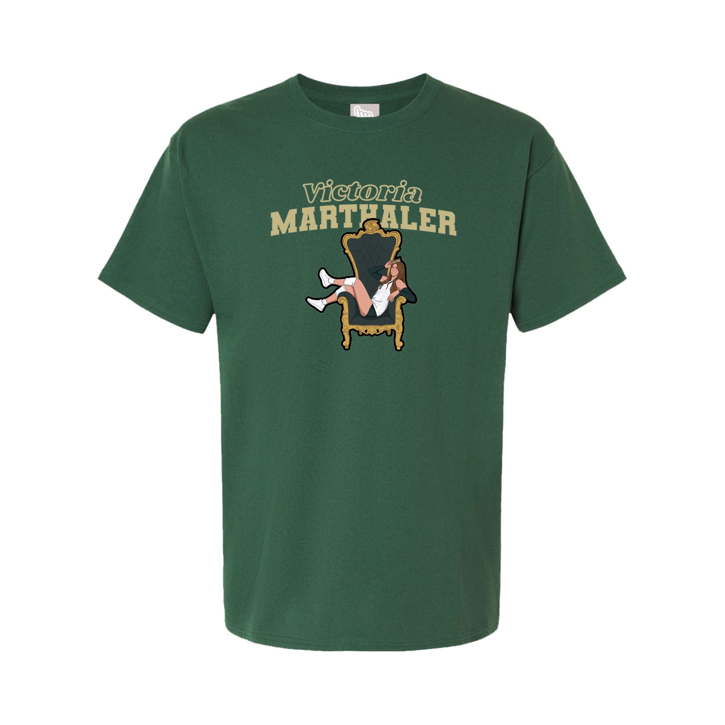 Youth Tee — Name Arch in Green