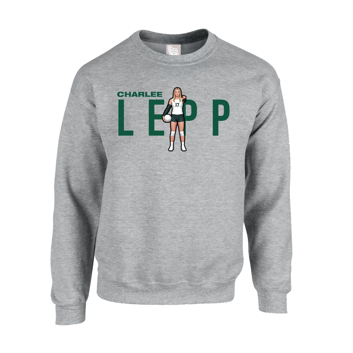 Fleece Crew — Player Name in Grey