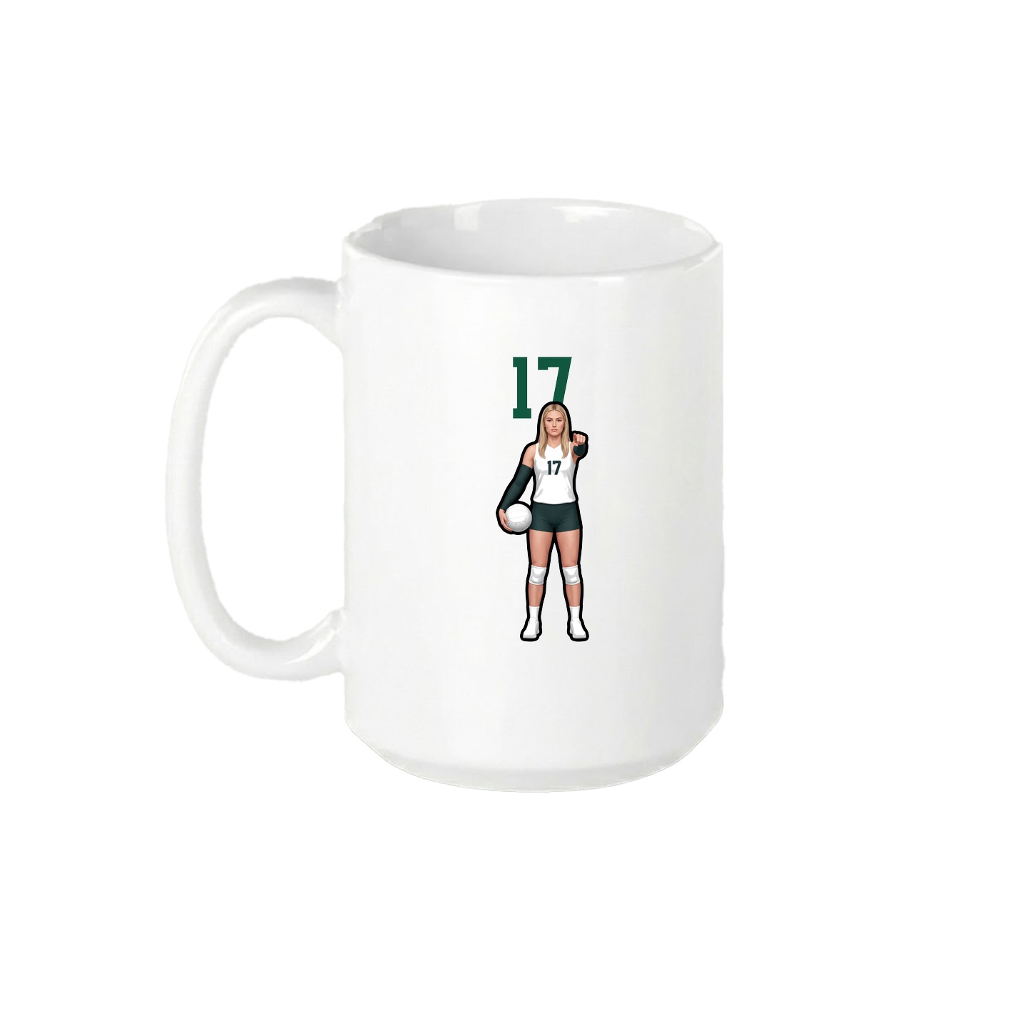 15oz Coffee Mug — Number Top in White