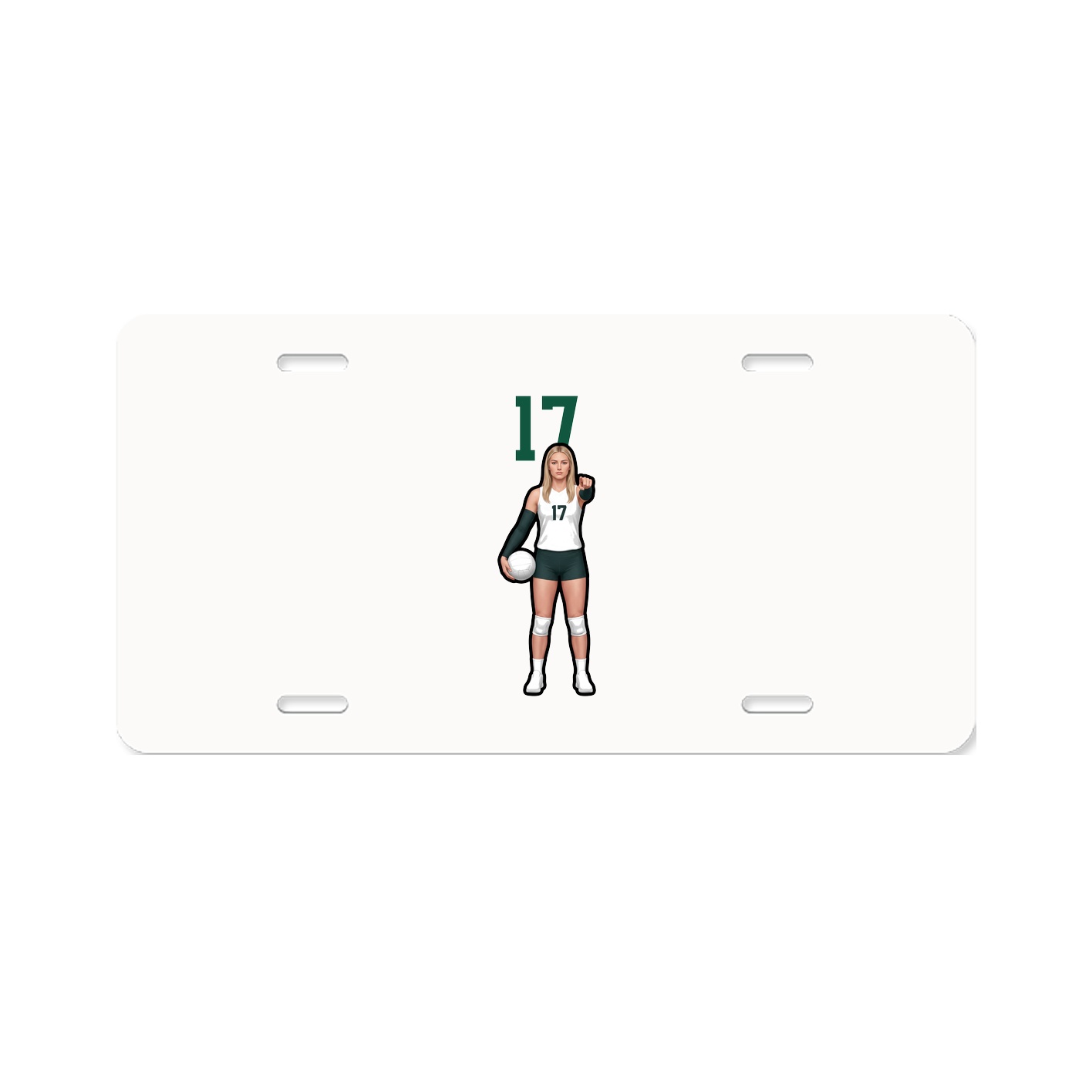 License Plate — Number Top in Classic