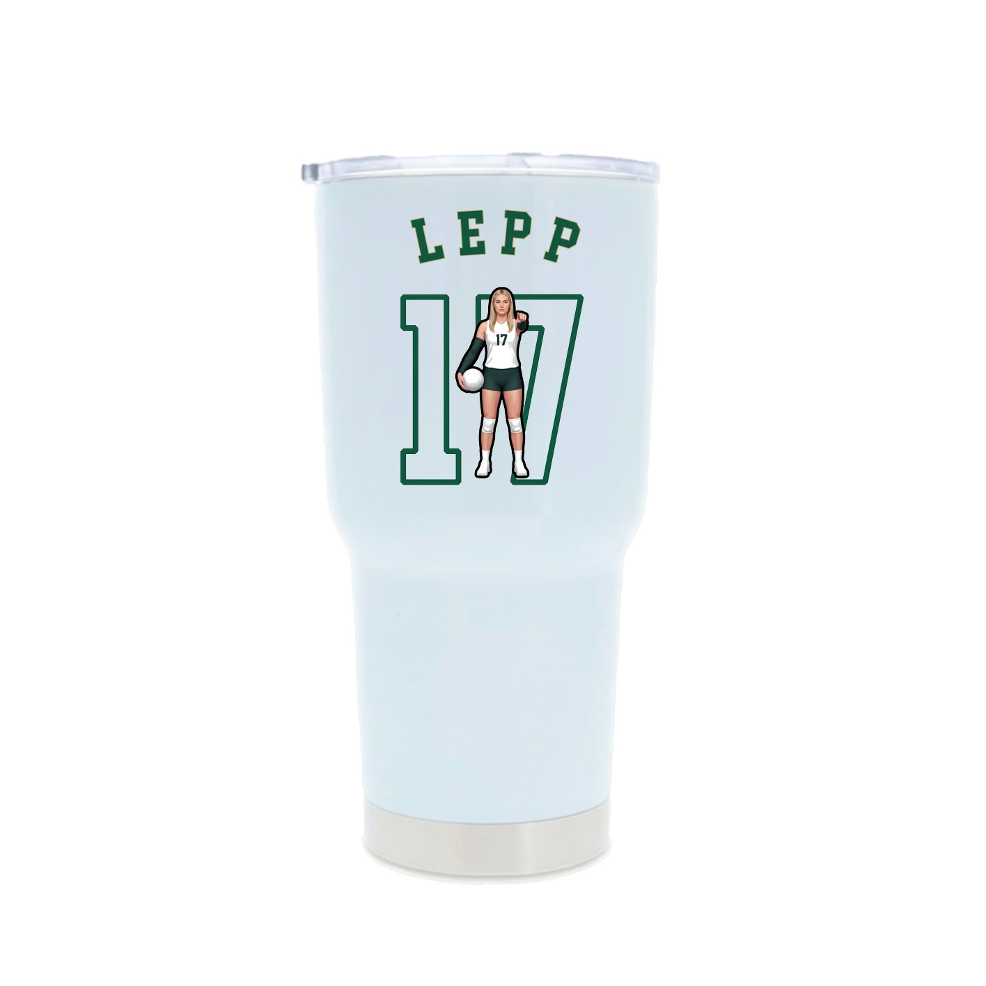 30oz Stainless Steel Tumbler — Shirsey Arch in White