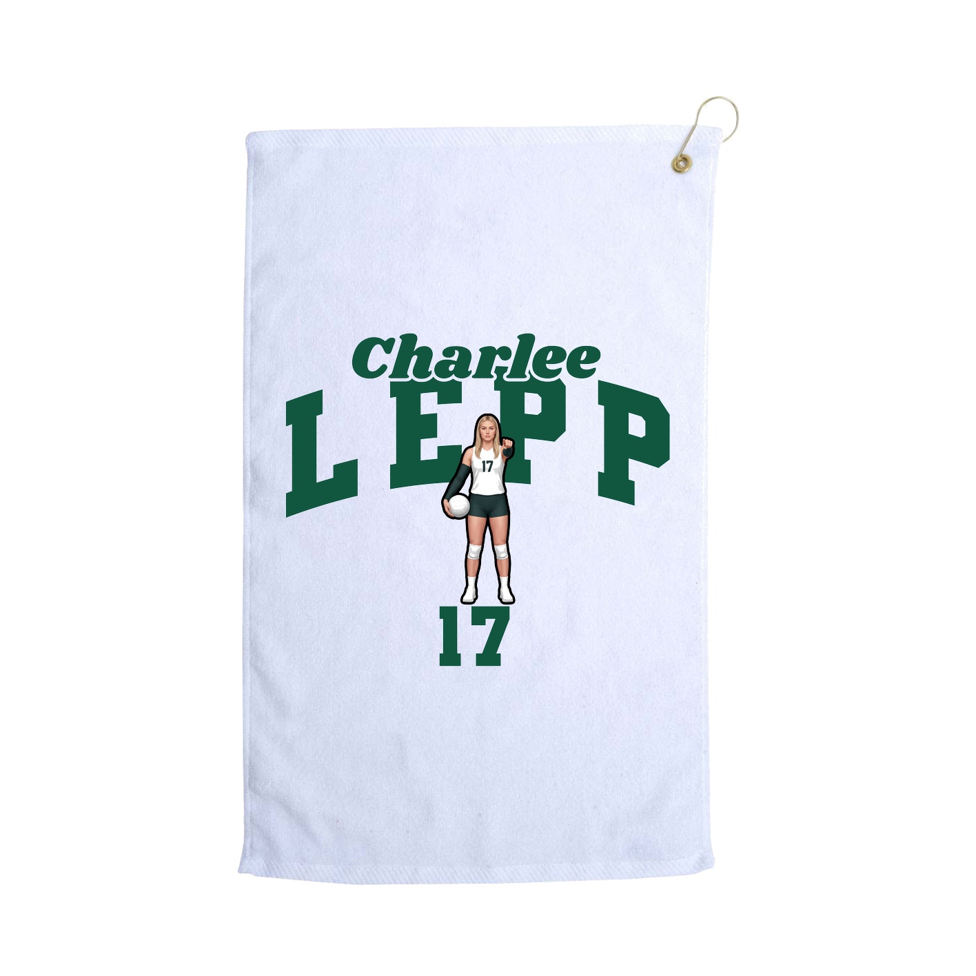 Golf Towel — Signature Arch in White