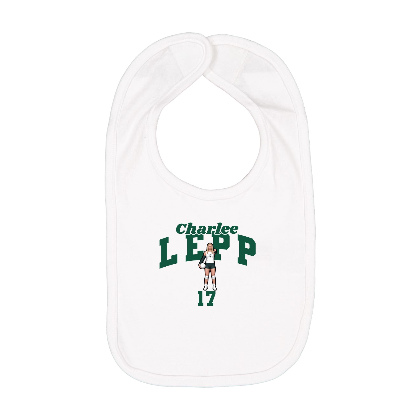 Infant Bib — Signature Arch in White