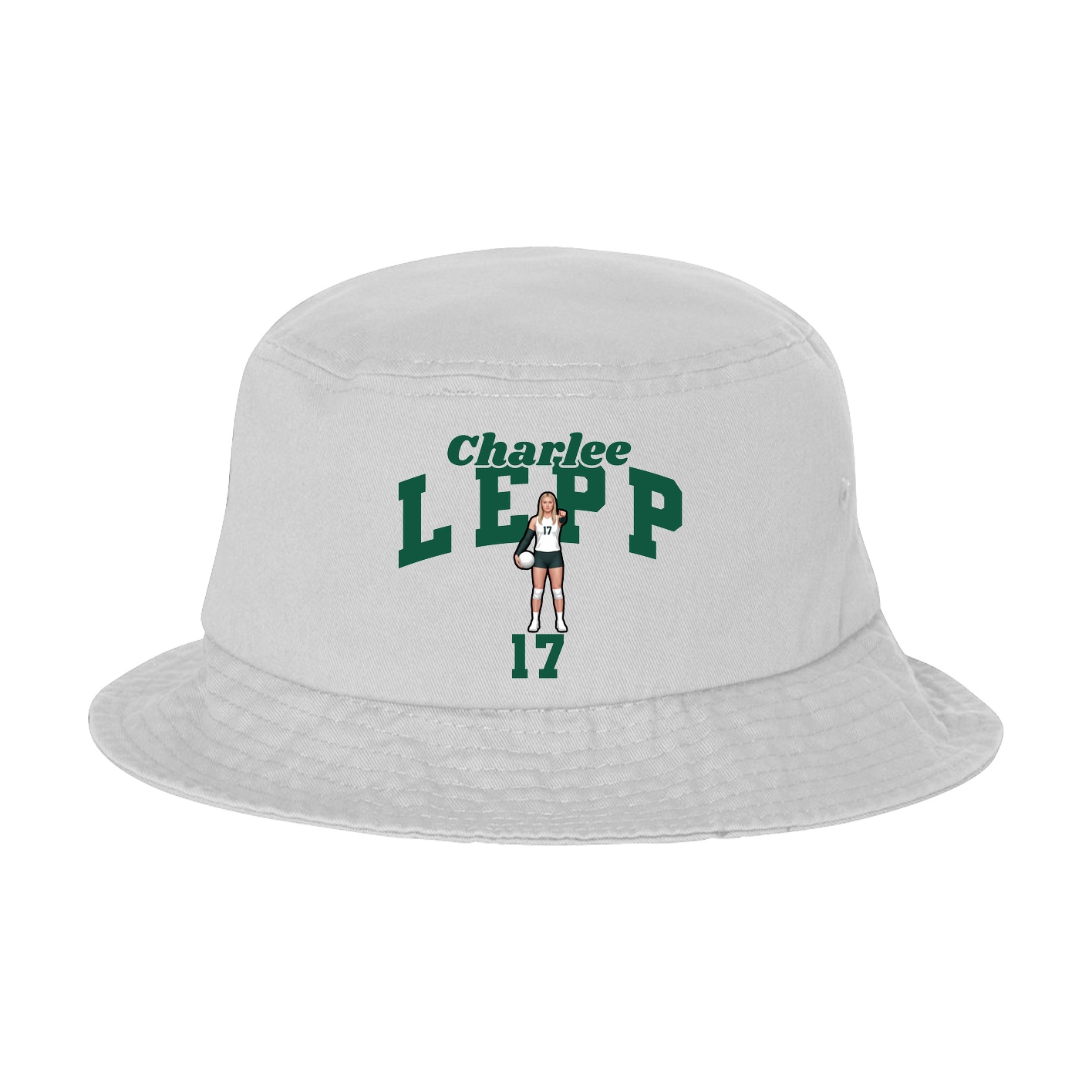 Bucket Cap — Signature Arch in White