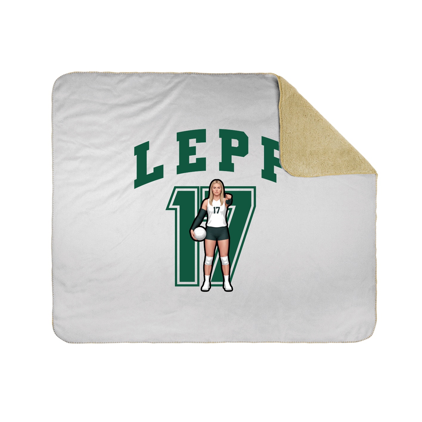 Throw Blanket — Number in White