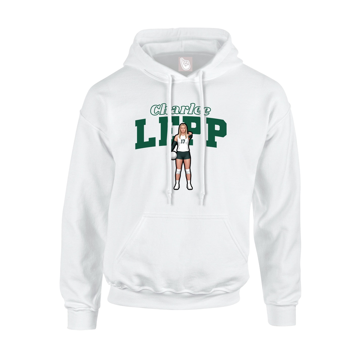 Hoodie — Name Arch in White