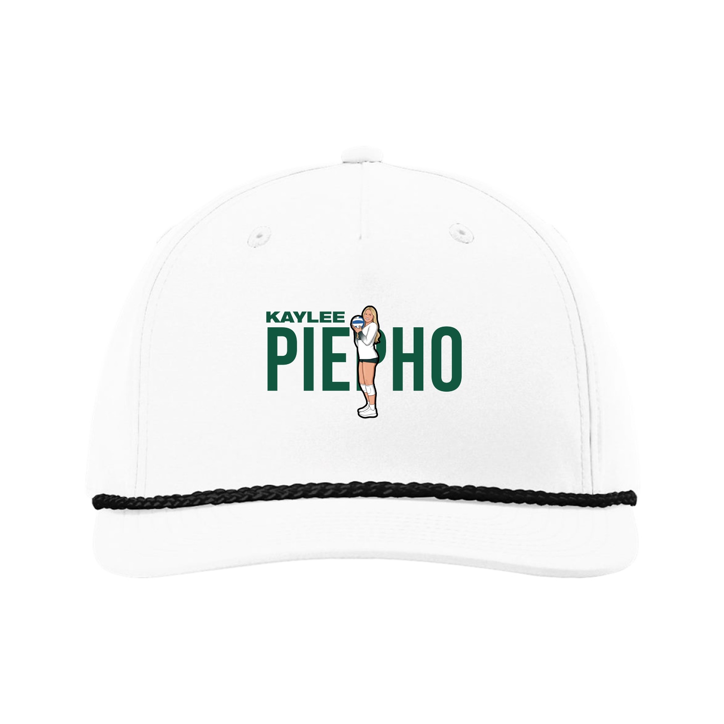 Five-Panel Classic Rope Cap — Player Name in White