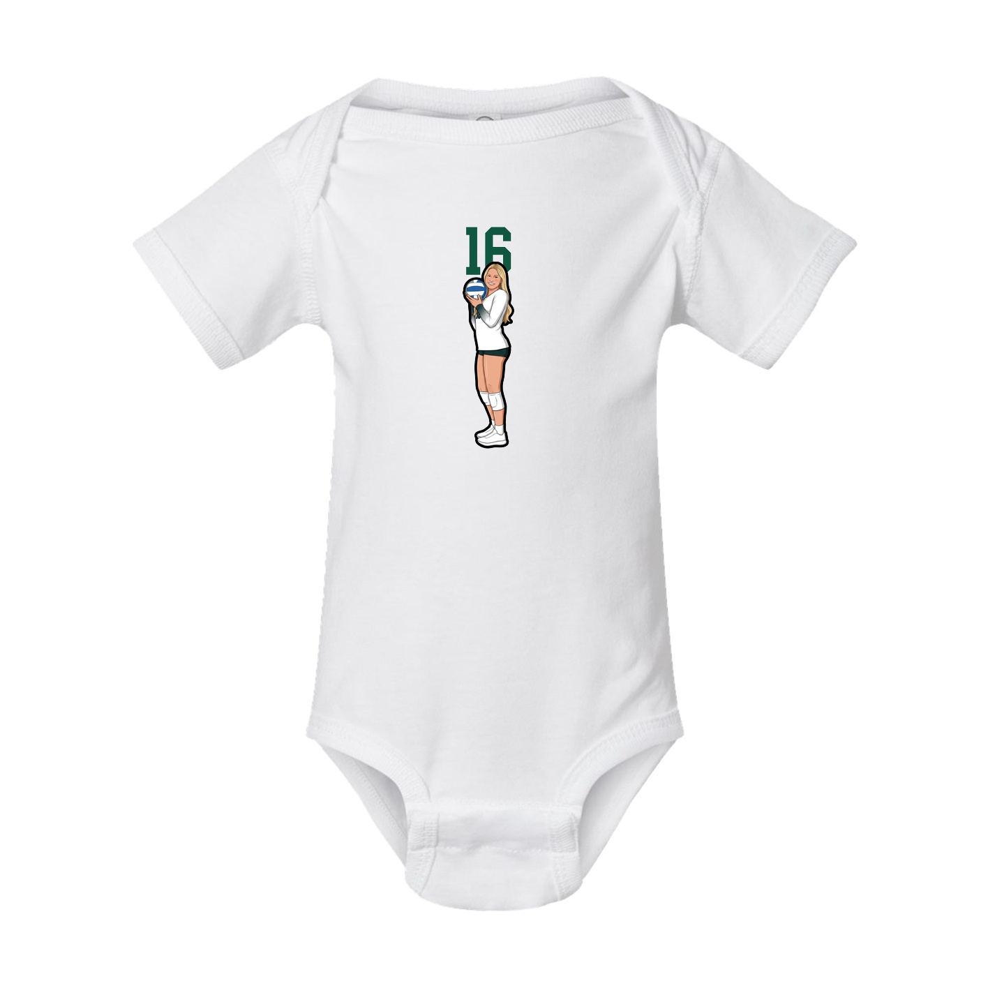 Baby Onesie — Number Top in White