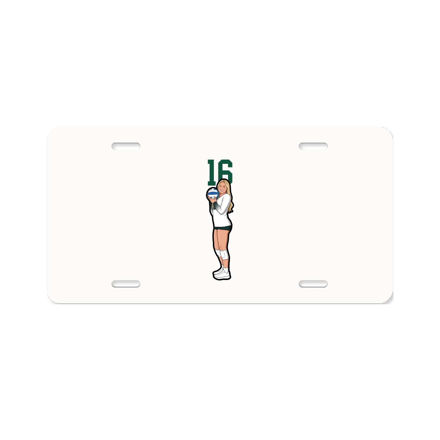 License Plate — Number Top in Classic