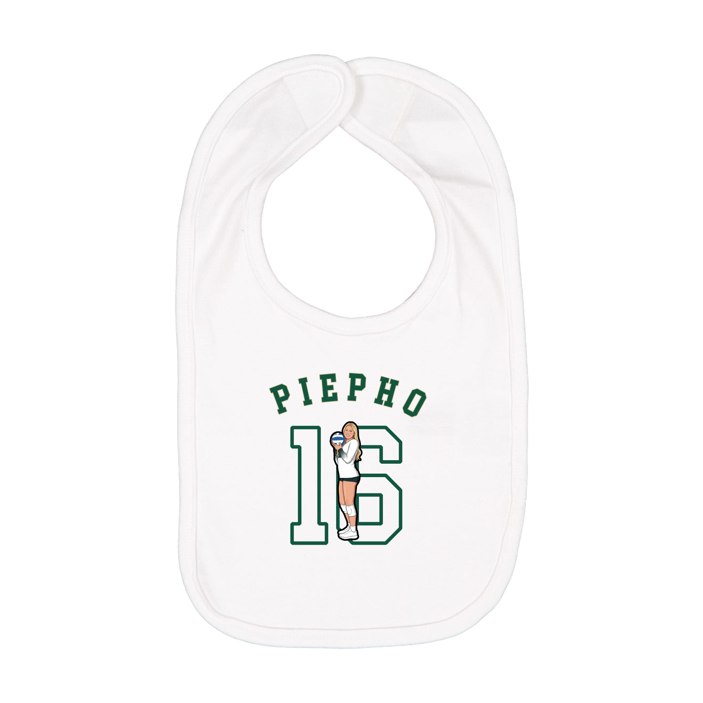 Infant Bib — Shirsey Arch in White