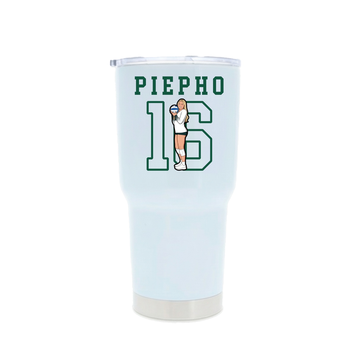 30oz Stainless Steel Tumbler — Shirsey in White