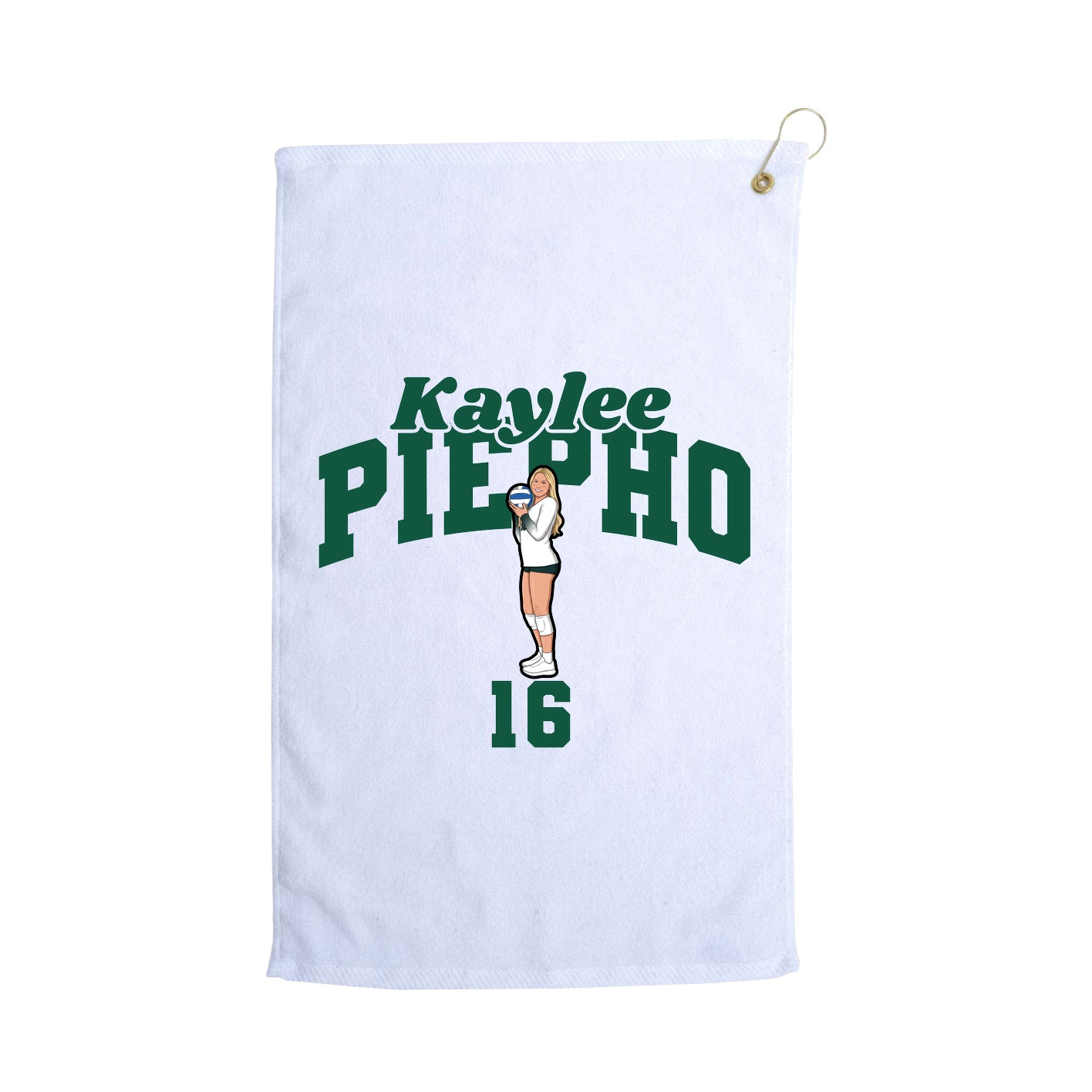Golf Towel — Signature Arch in White