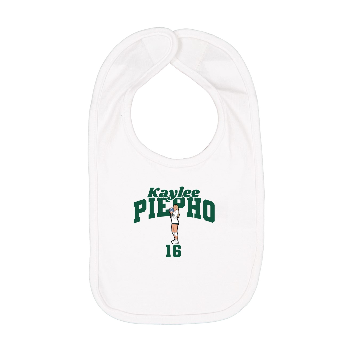 Infant Bib — Signature Arch in White