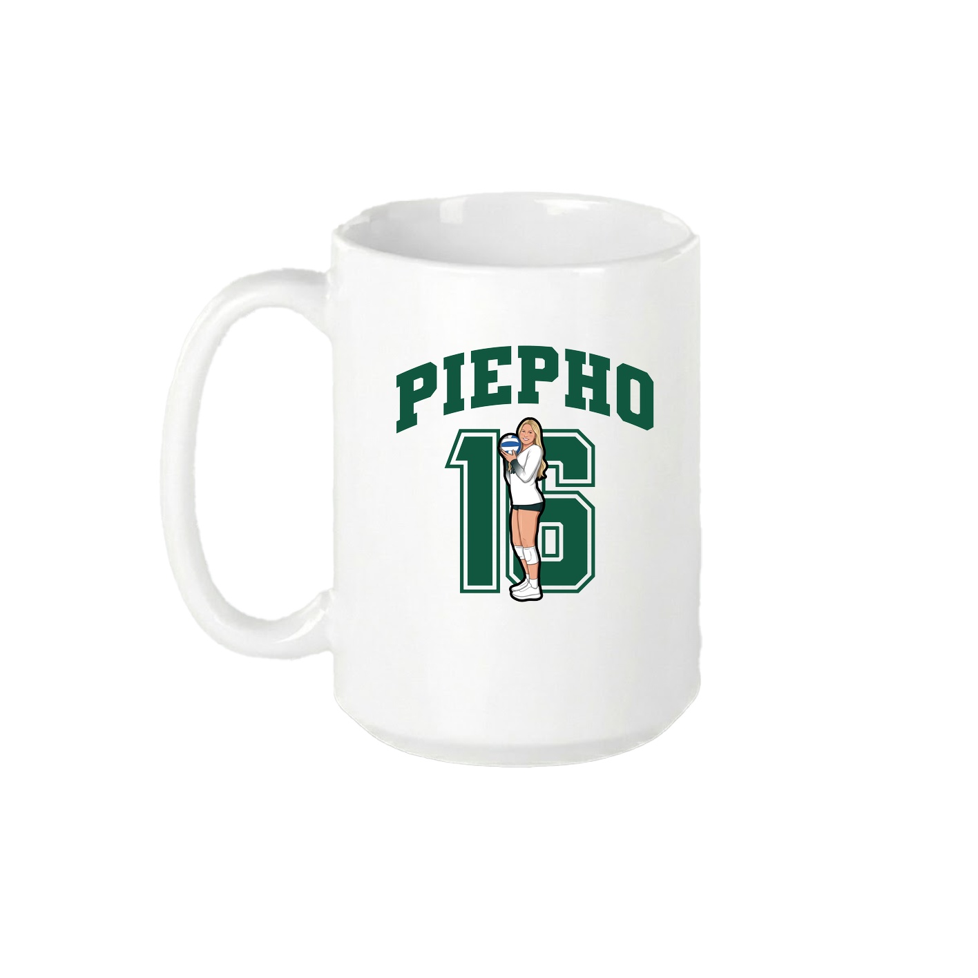 15oz Coffee Mug — Number in White
