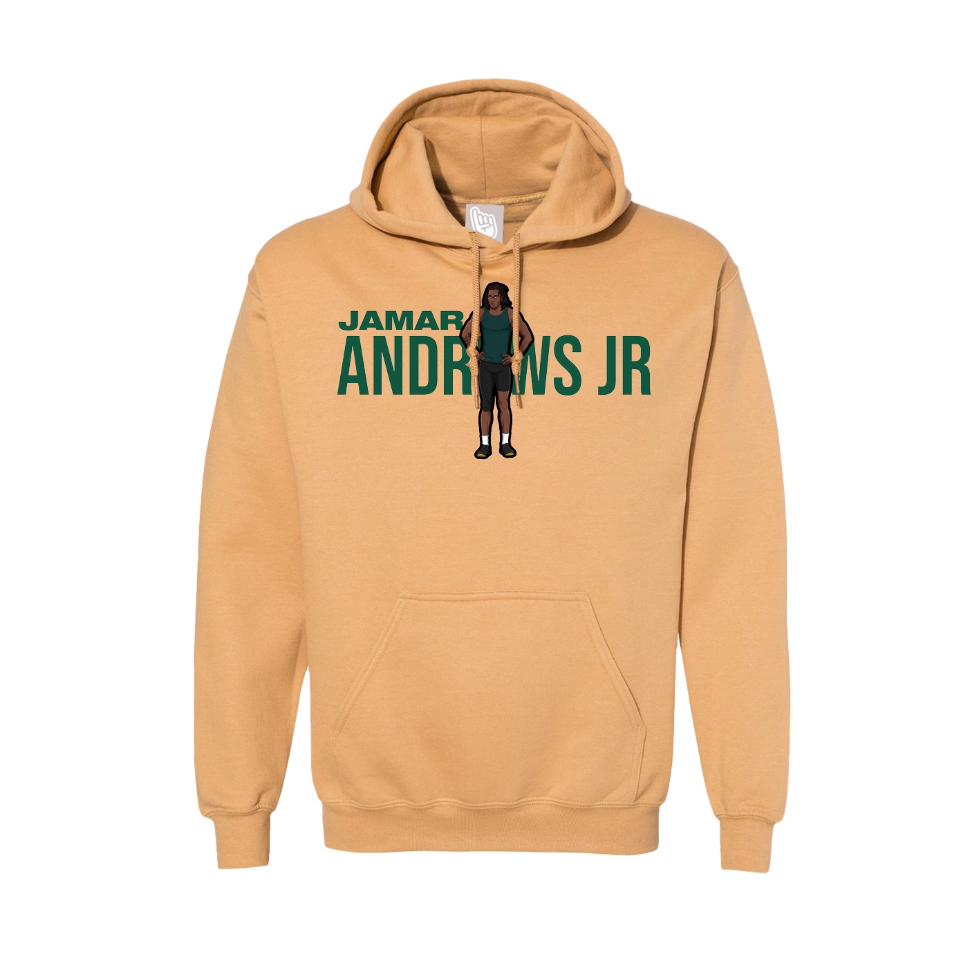 Hoodie — Player Name in Vegas Gold